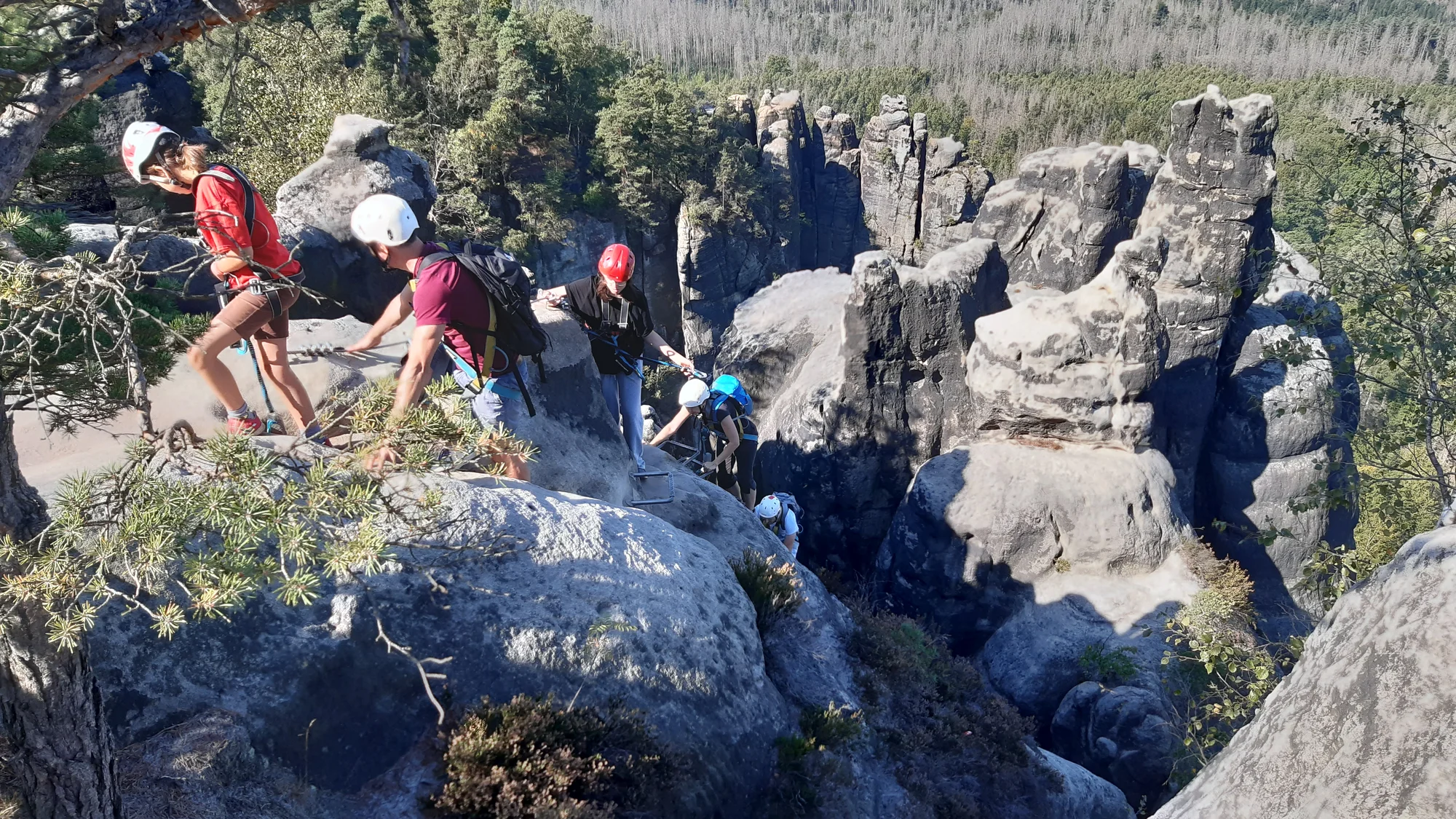 Skupinová via ferrata v Děčíně či v Saském Švýcarsku pro 1 nebo 3 osoby