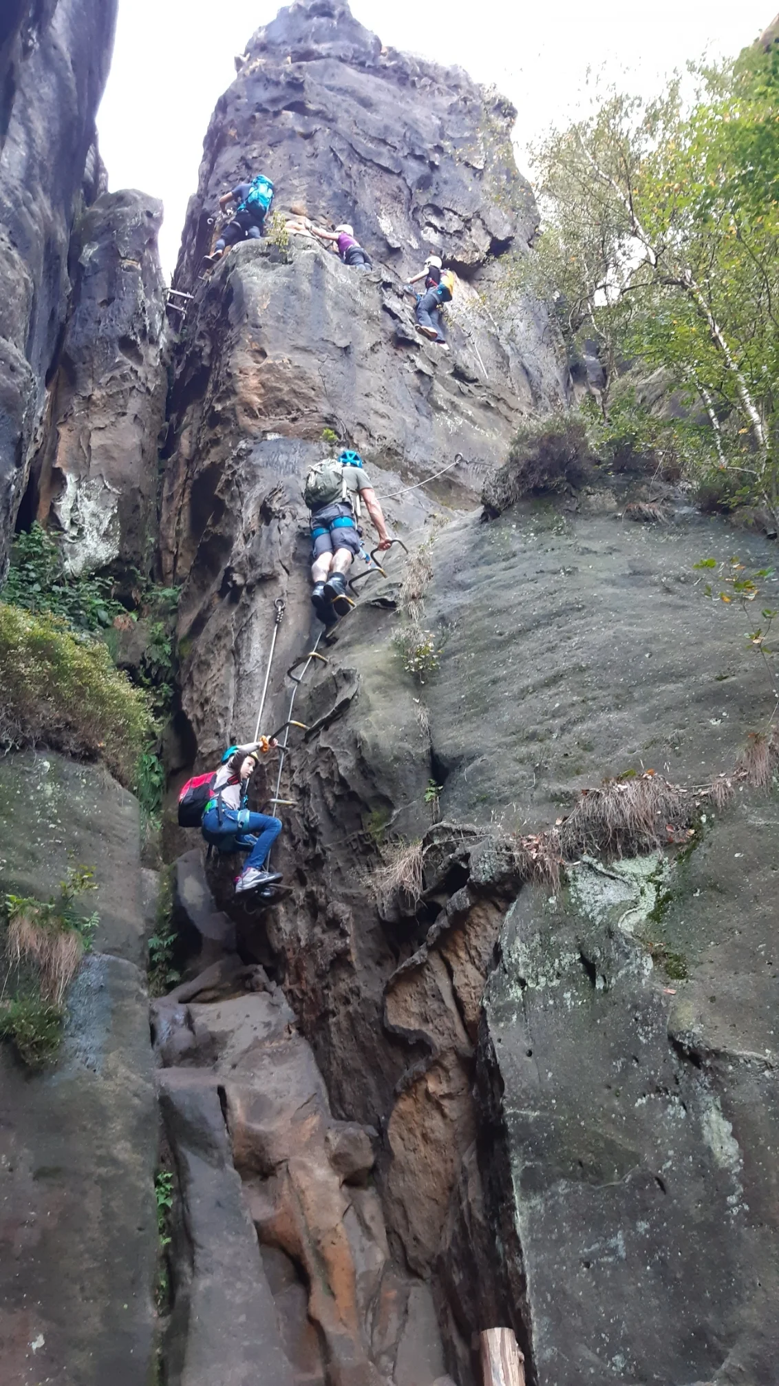 Skupinová via ferrata v Děčíně či v Saském Švýcarsku pro 1 nebo 3 osoby