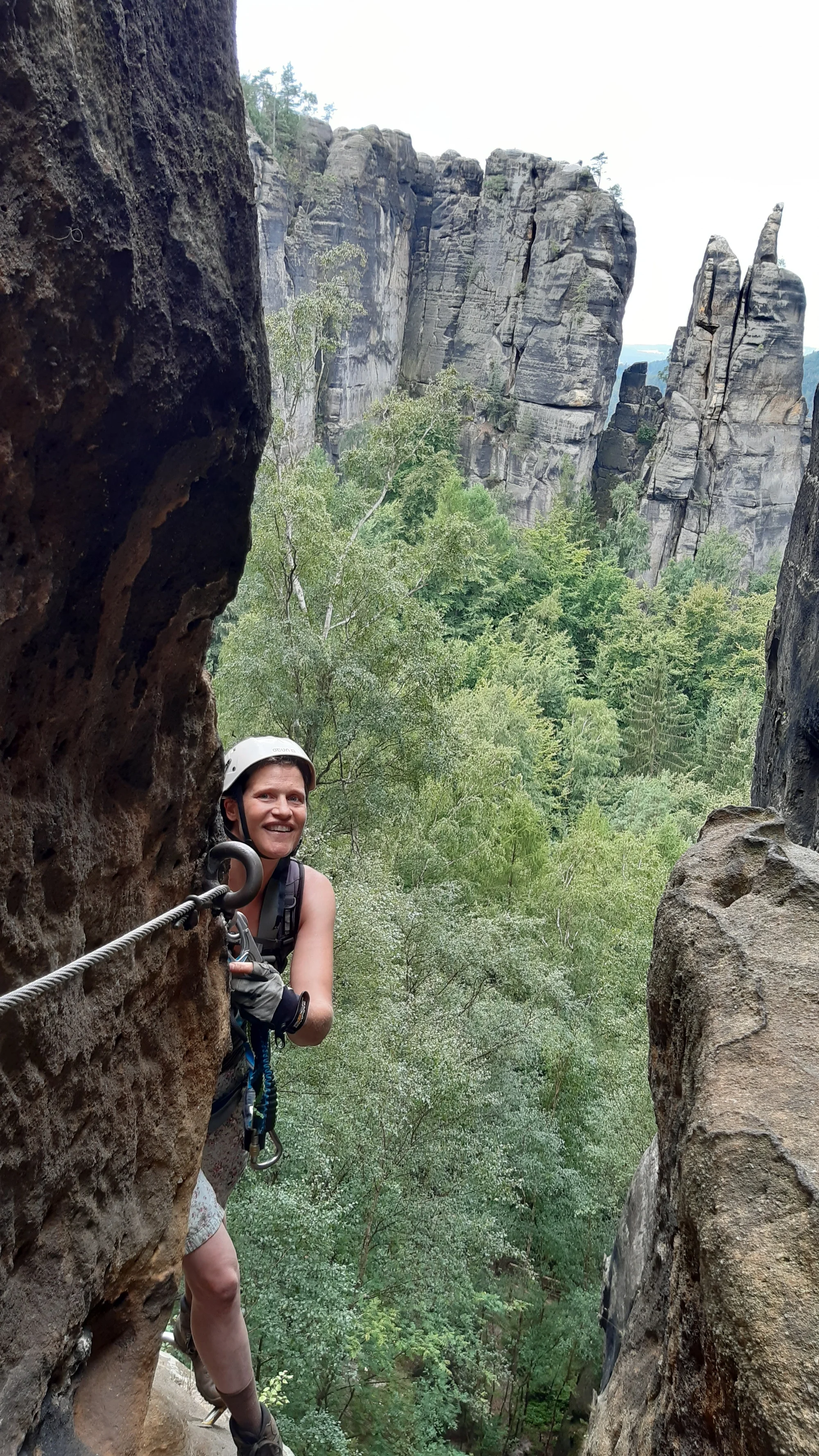 Skupinová via ferrata v Děčíně či v Saském Švýcarsku pro 1 nebo 3 osoby