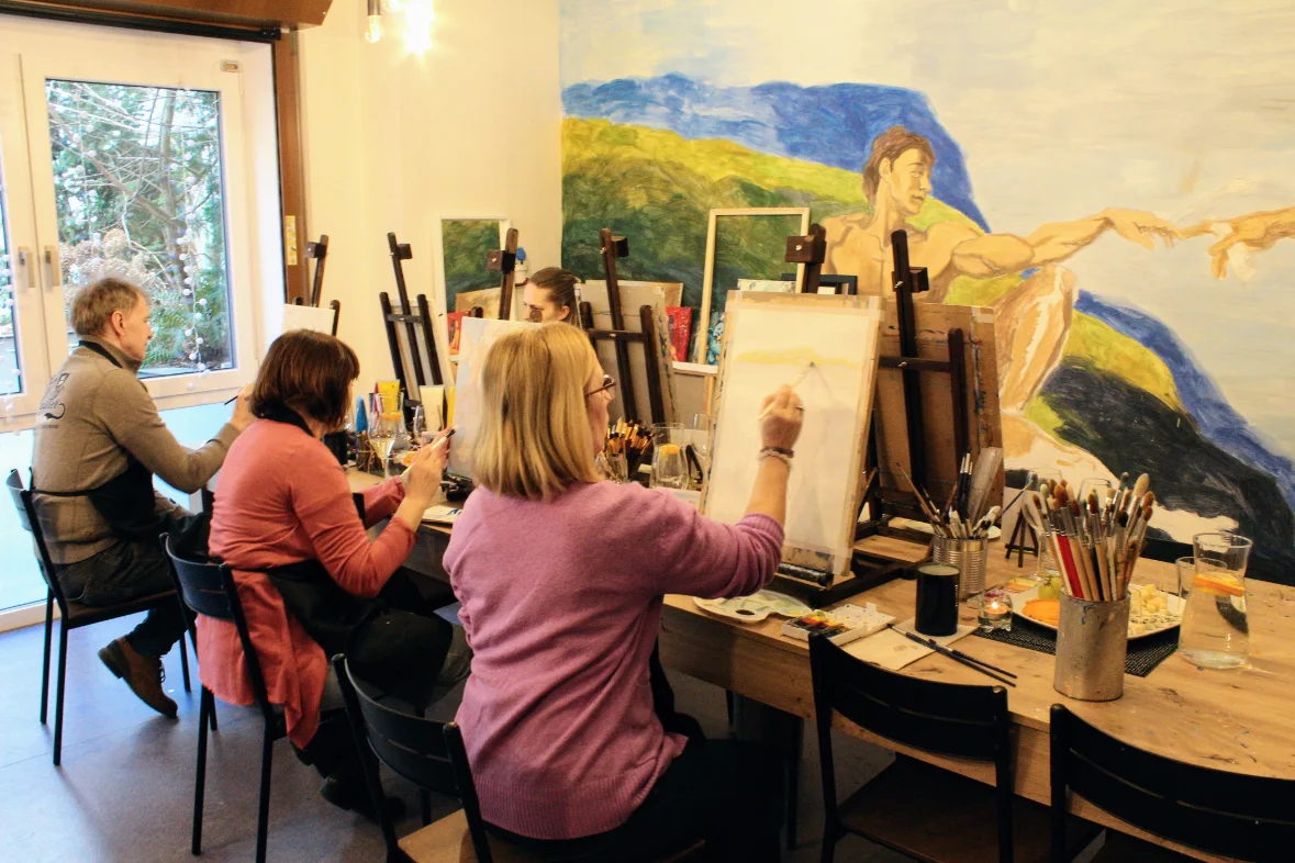 Art rande: romantický workshop malování akrylem i s lahví sektu a občerstvením
