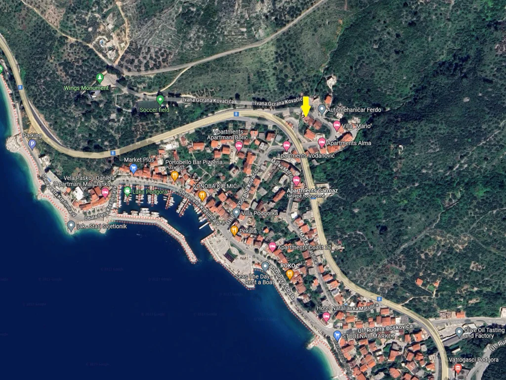 Apartmány v Podgoře až pro 6 osob: 300 m na pláž, letovisko se spoustou vyžití