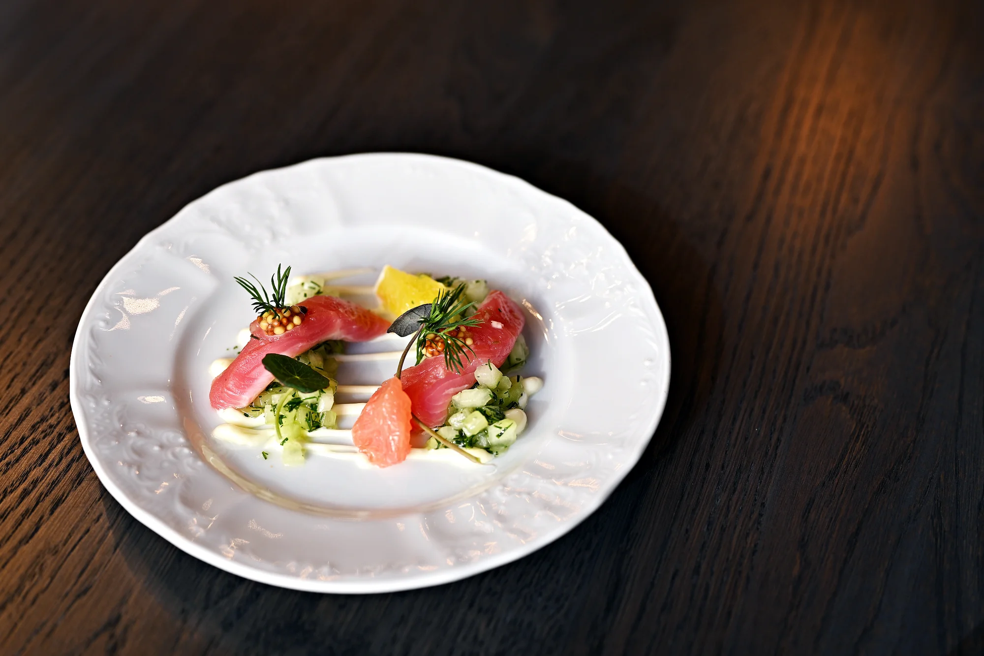 Degustační menu v restauraci Talíř: 5 nebo 7 chodů, varianta s neomezenými nápoji