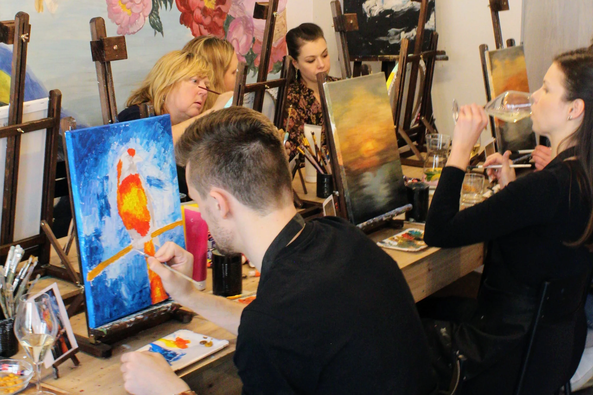 Art rande: romantický workshop malování akrylem i s lahví sektu a občerstvením