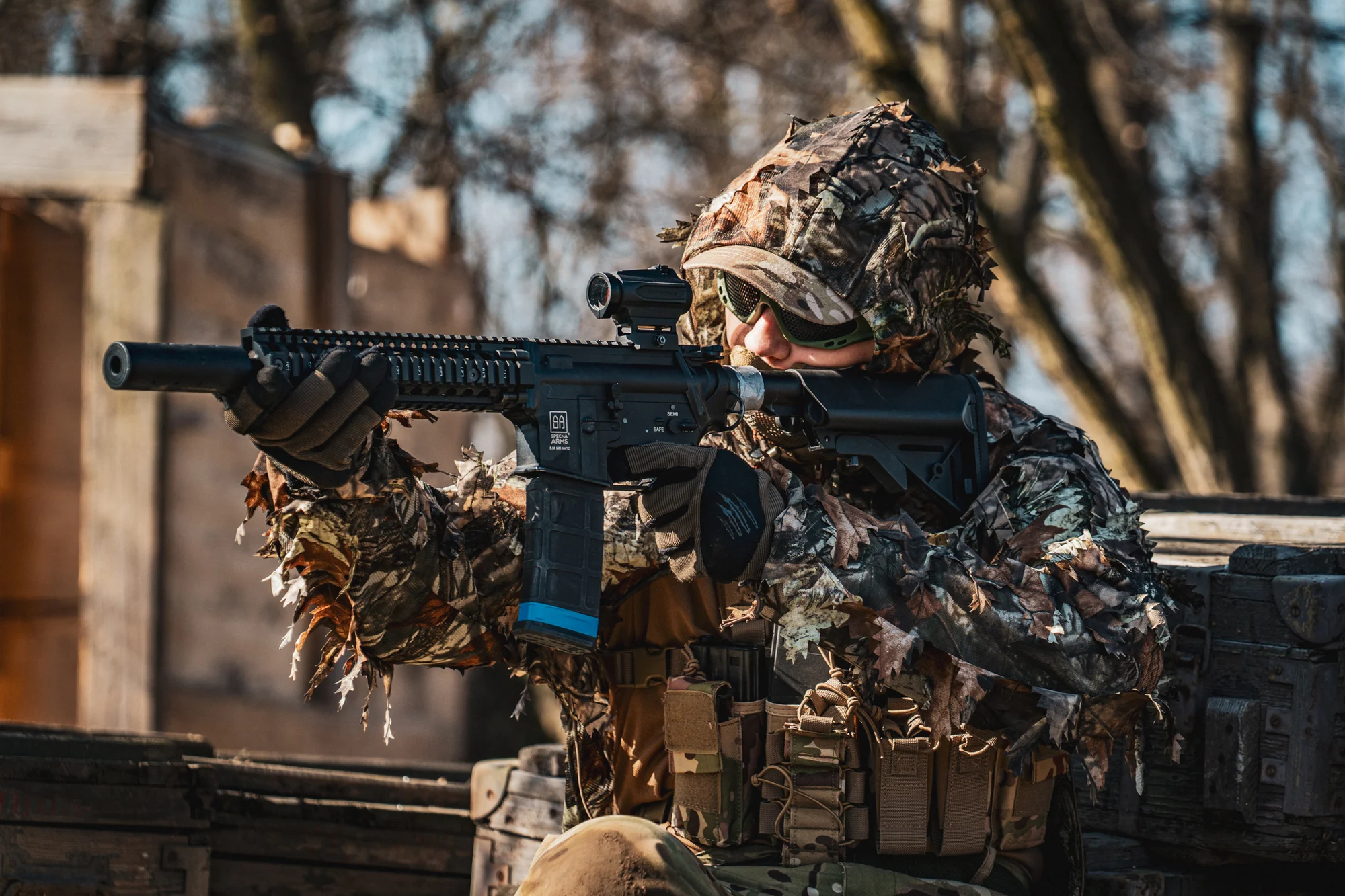 Veřejný airsoft: vstup na sdílenou hru pro 1–7 osob nebo soukromý pronájem