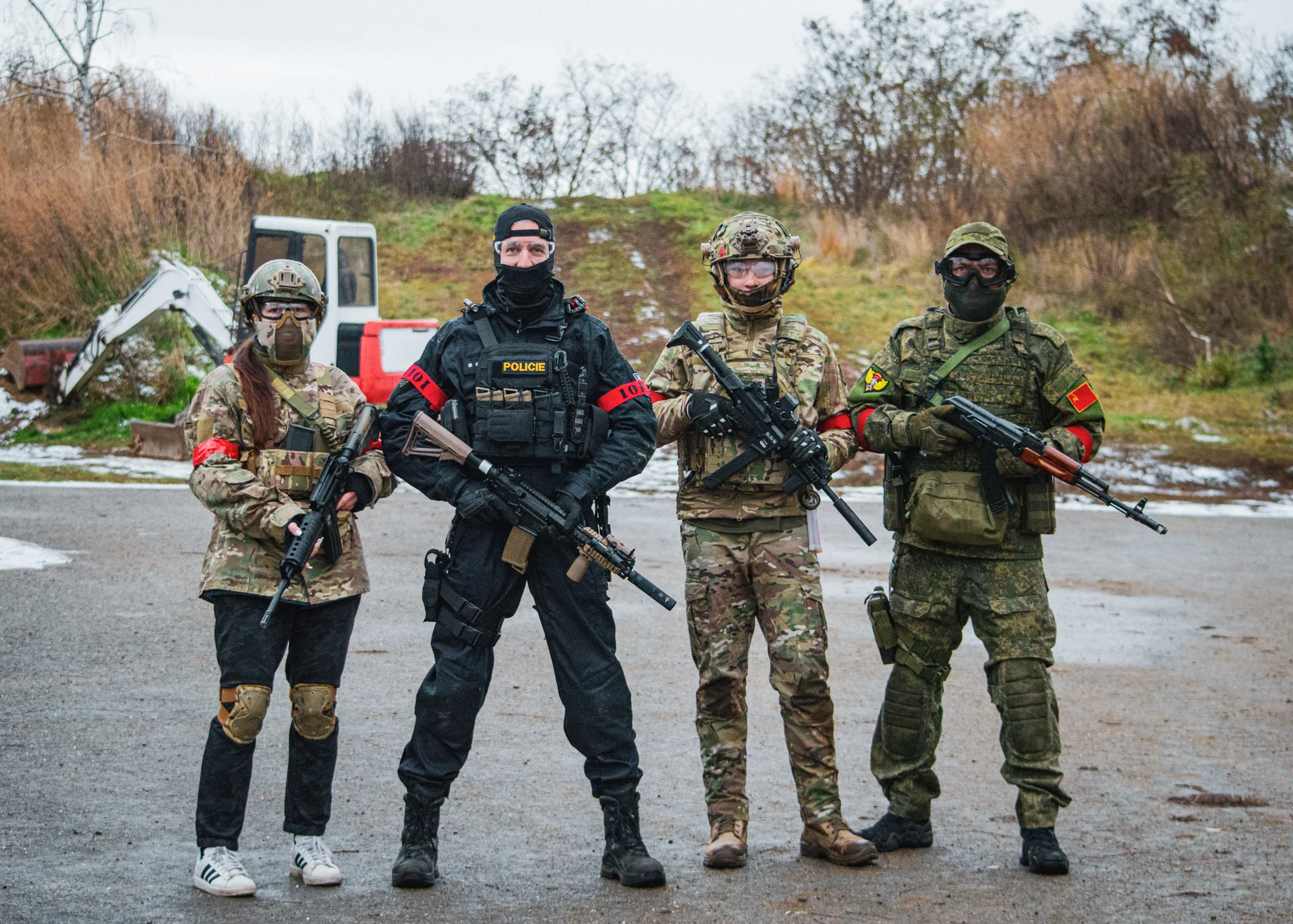 Veřejný airsoft: vstup na sdílenou hru pro 1–7 osob nebo soukromý pronájem