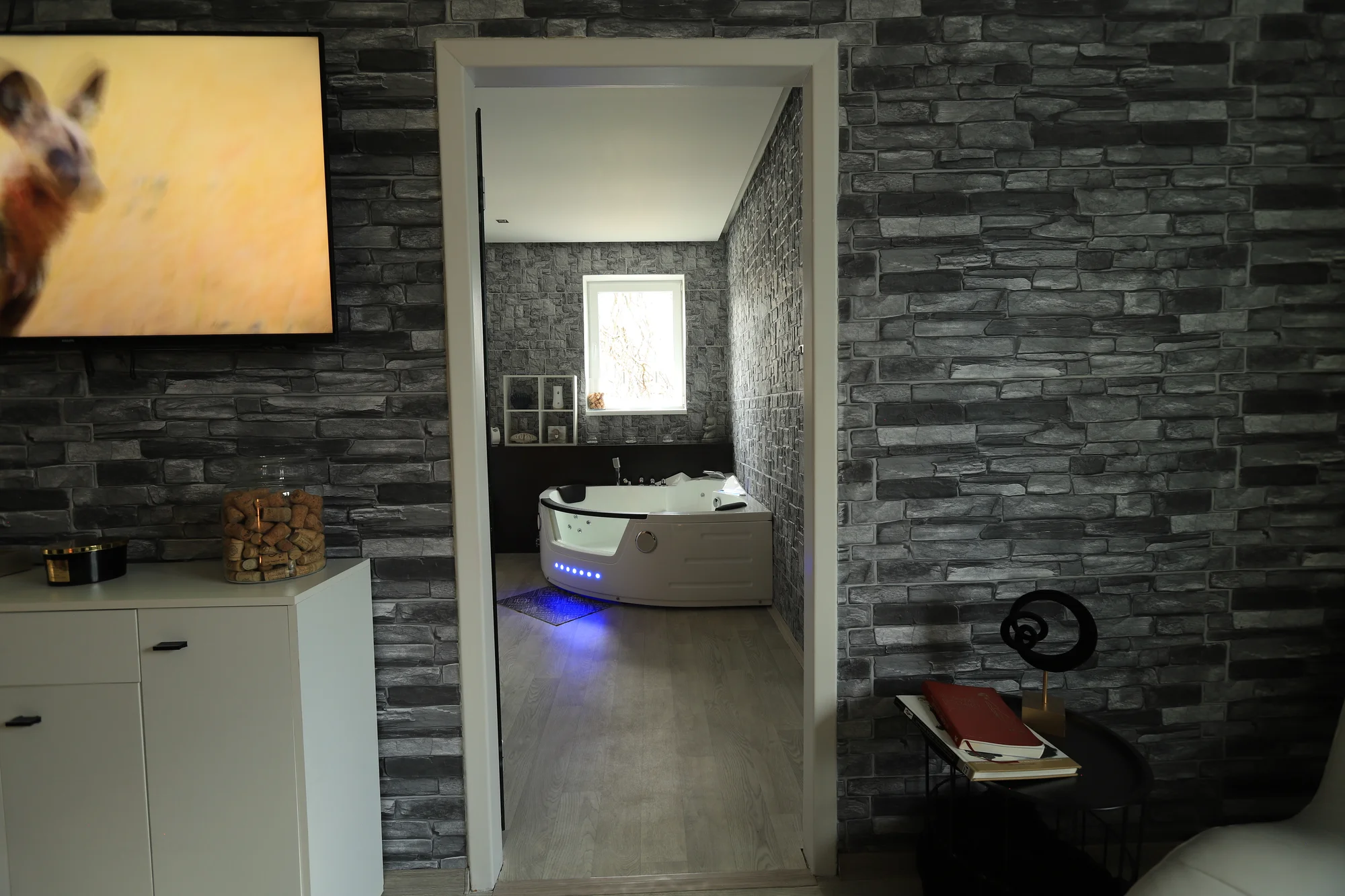 Romantika a relax na jihu Moravy: wellness apartmán s privátní vířivkou a saunou