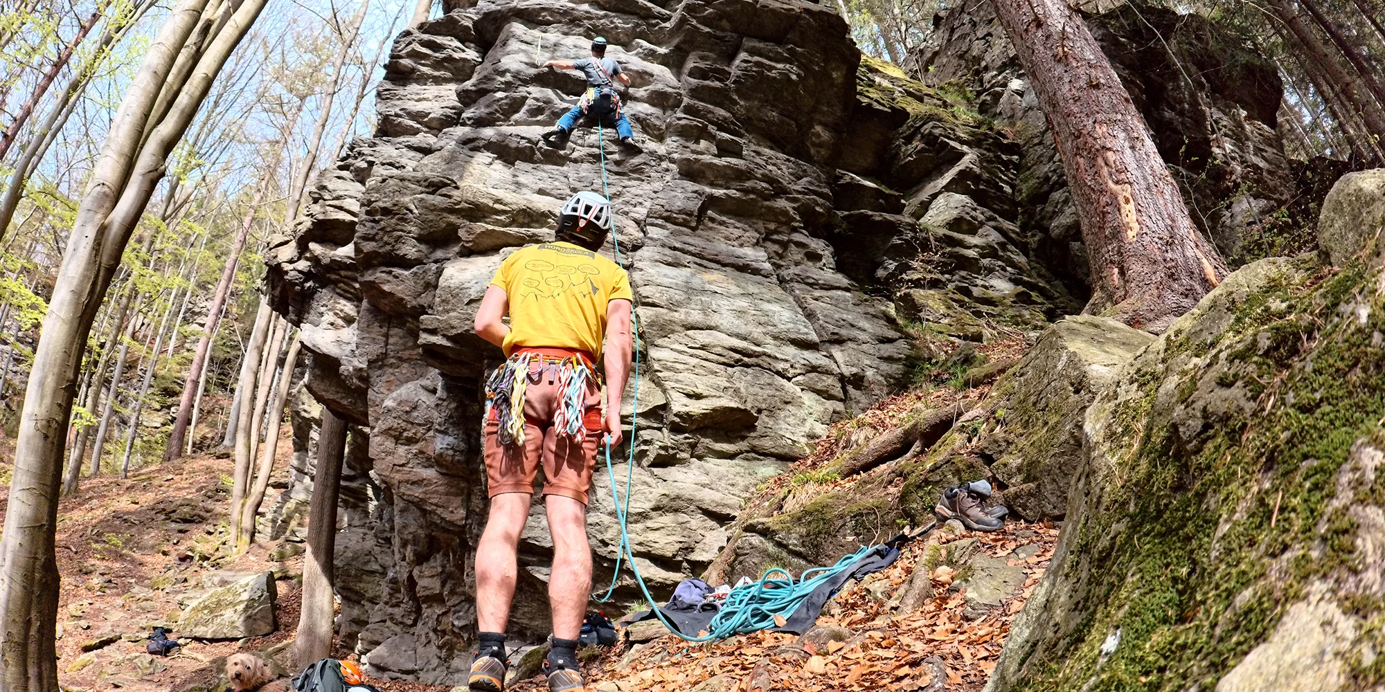 Dvoudenní lezení na skále v Jeseníkách pro začátečníky i mírně pokročilé
