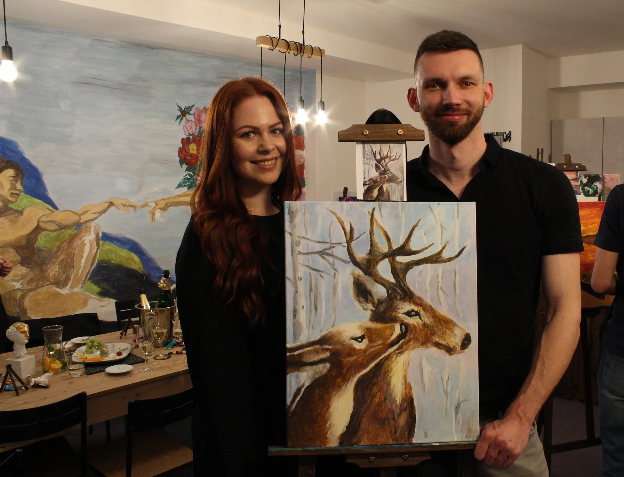 Art rande: romantický workshop malování akrylem i s lahví sektu a občerstvením