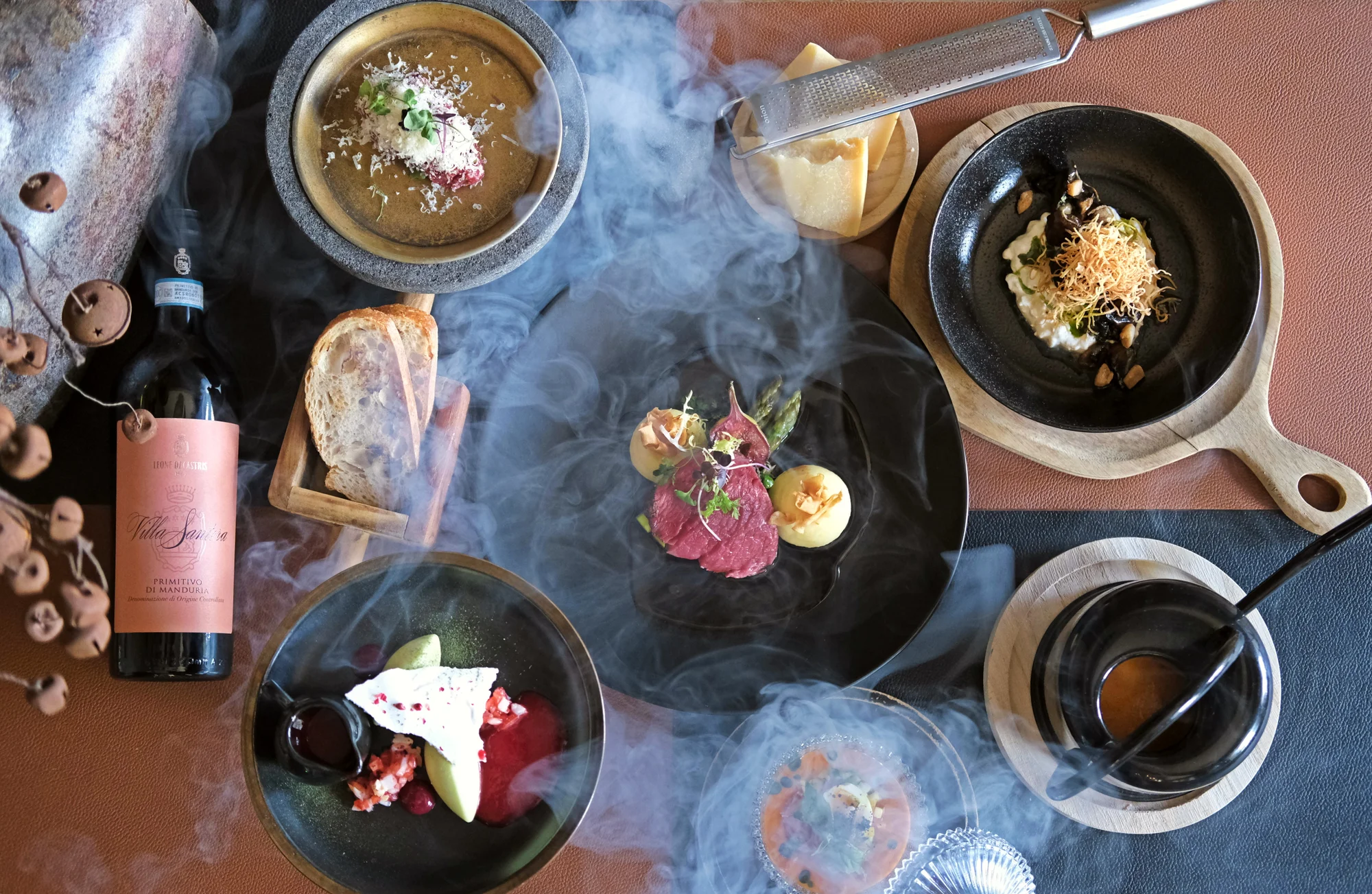 Degustační smoukované menu o 5 chodech v River's smokelab pro 2 osoby
