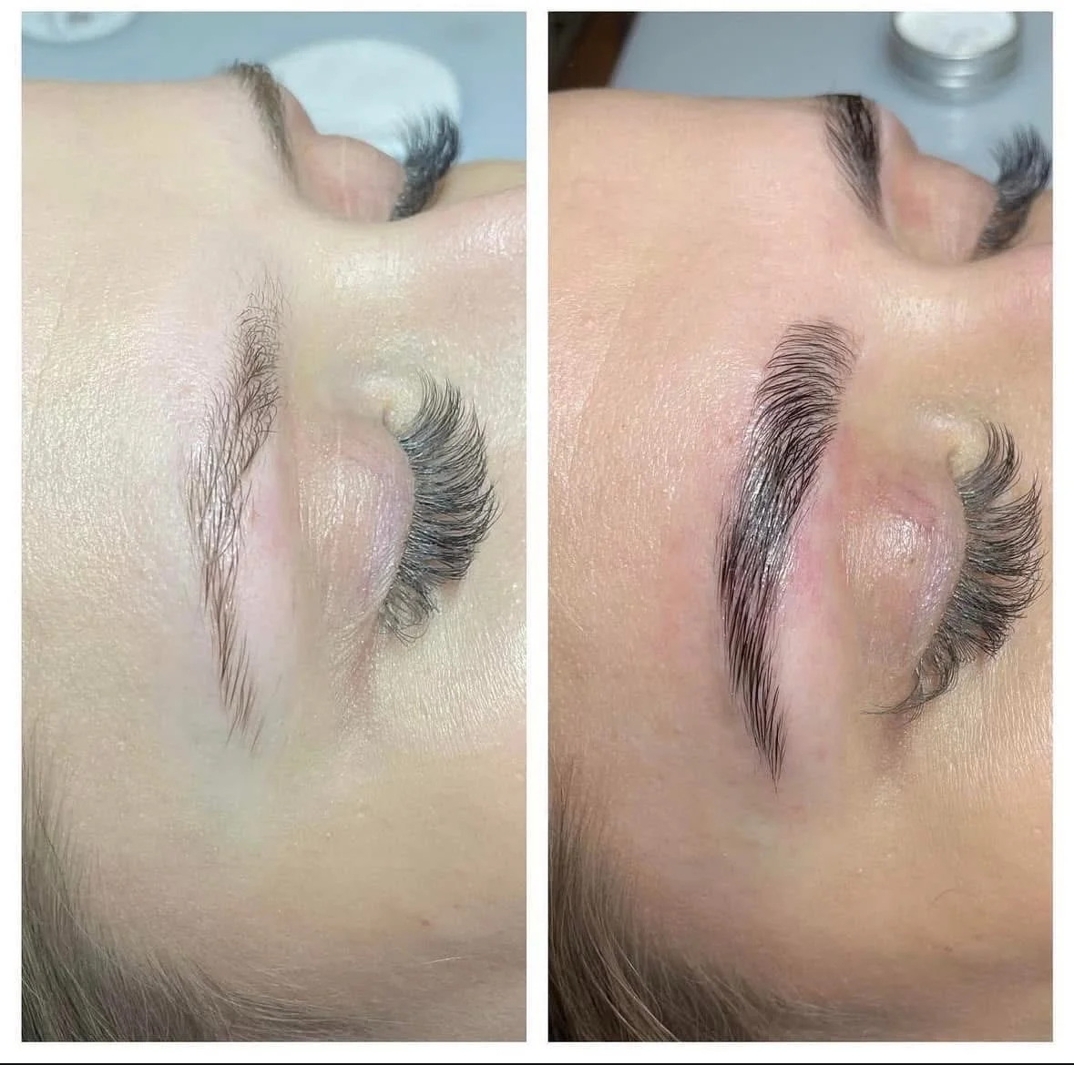 Laminace a barvení obočí a lashlifting pro krásně natočené řasy