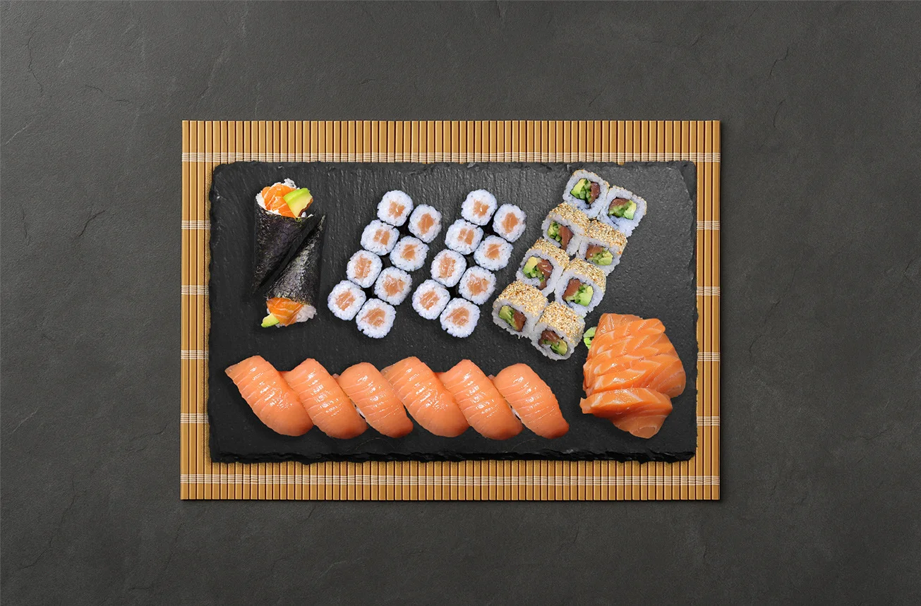 Sushi sety v restauraci Sun House: maki, nigiri i kalifornské rolky, 24–52 ks