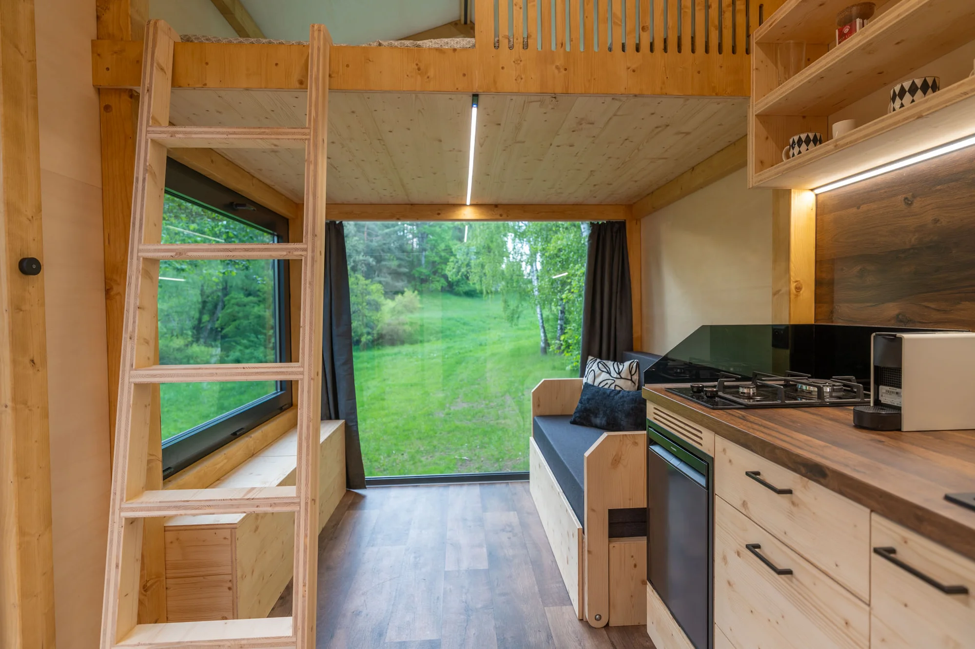 Tiny house na Vysočině: krásná lokalita na samotě, sauna, gril a komfortní vybavení
