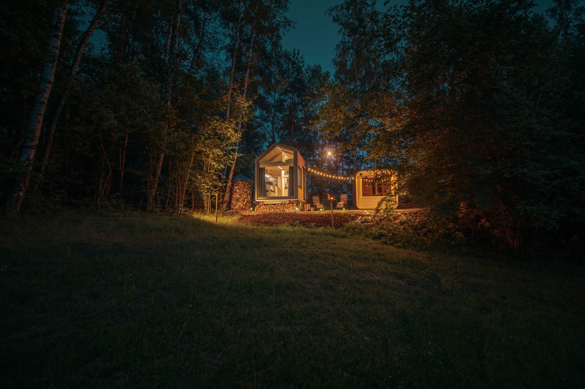 Tiny house na Vysočině: krásná lokalita na samotě, sauna, gril a komfortní vybavení