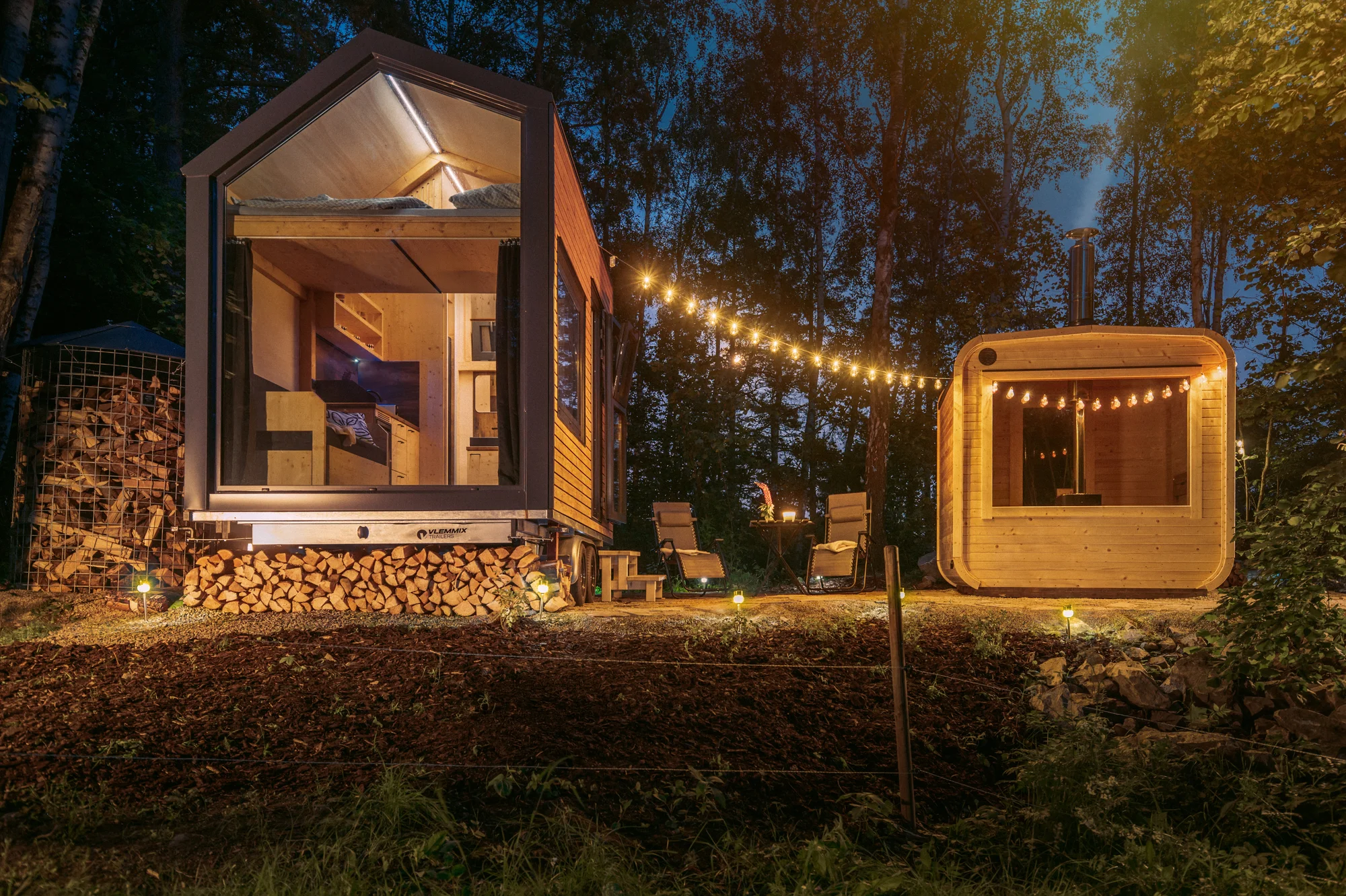 Tiny house na Vysočině: krásná lokalita na samotě, sauna, gril a komfortní vybavení