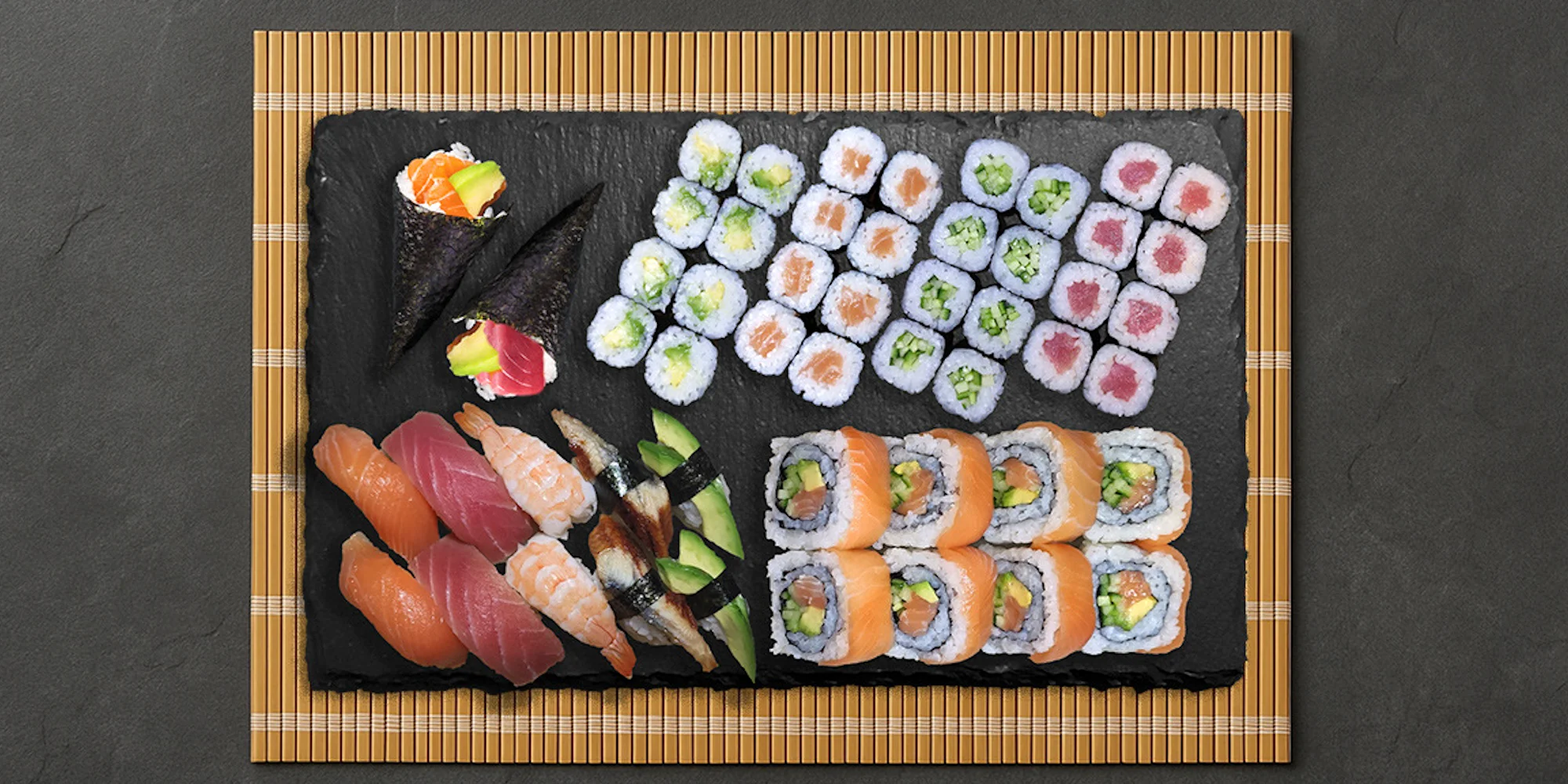 Sushi sety: maki, nigiri i kalifornské rolky, 24–52 ks
