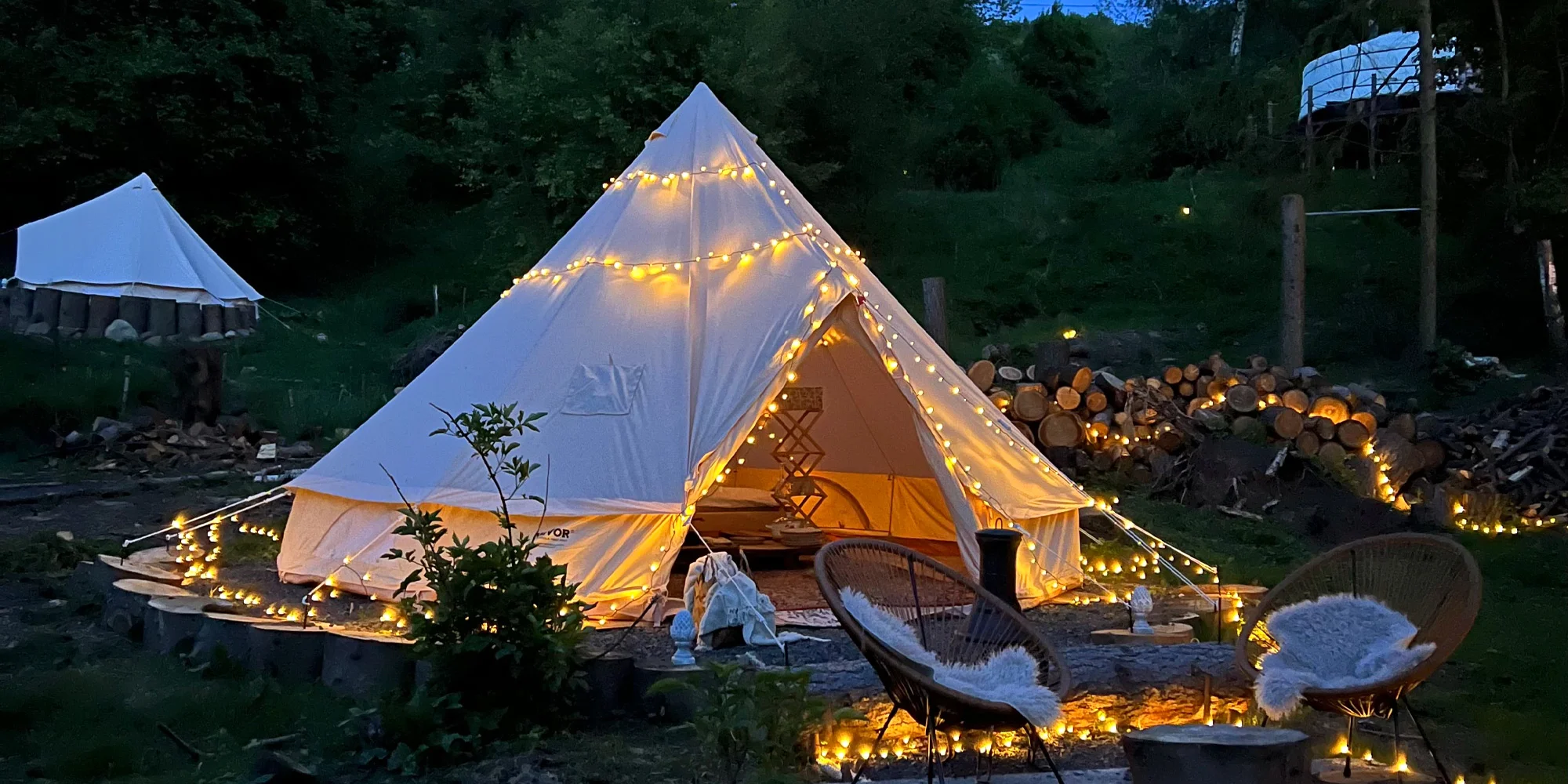 Glamping ve stanu: vč. snídaně, 50 m od řeky Ohře