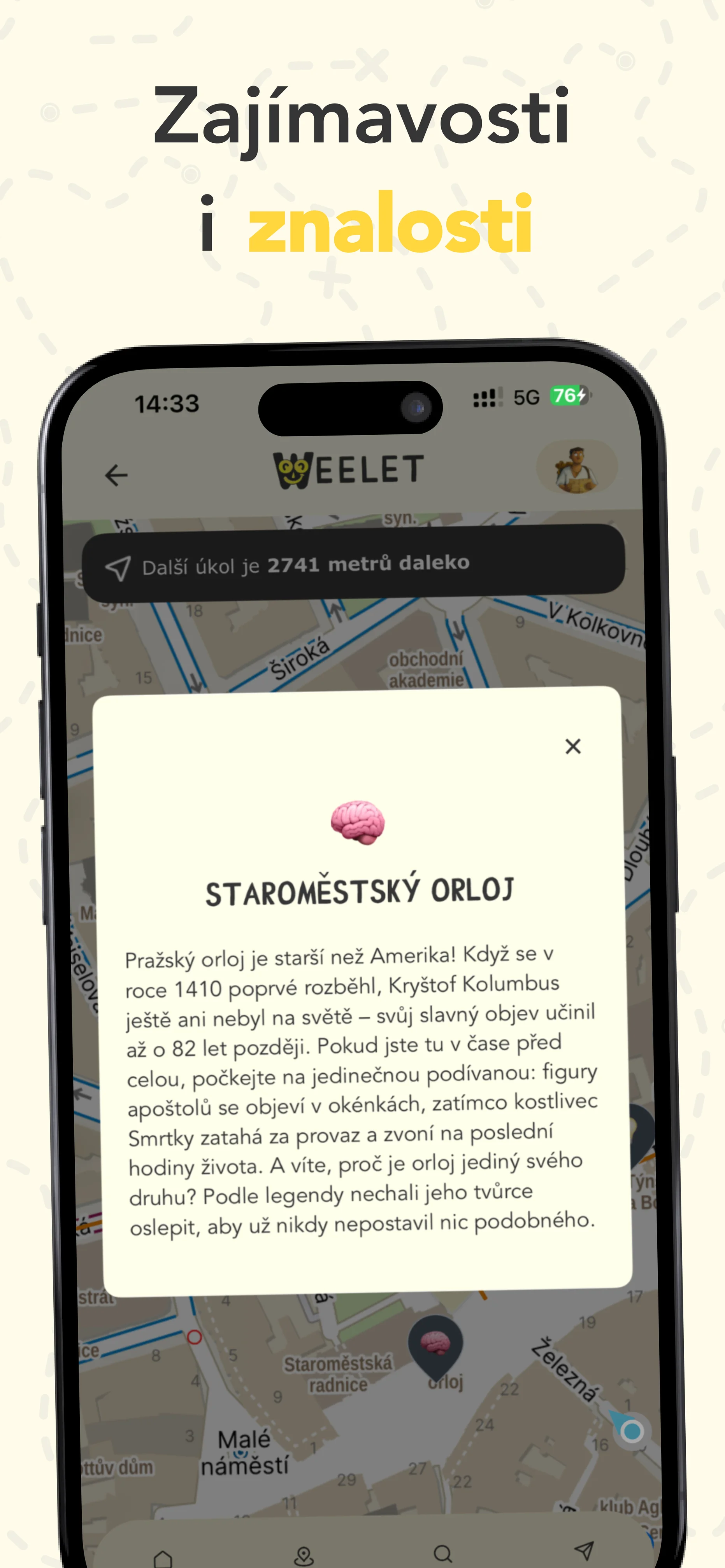 Až 5 herních šifrovacích výletů se zábavnou aplikací Weelet po celé republice