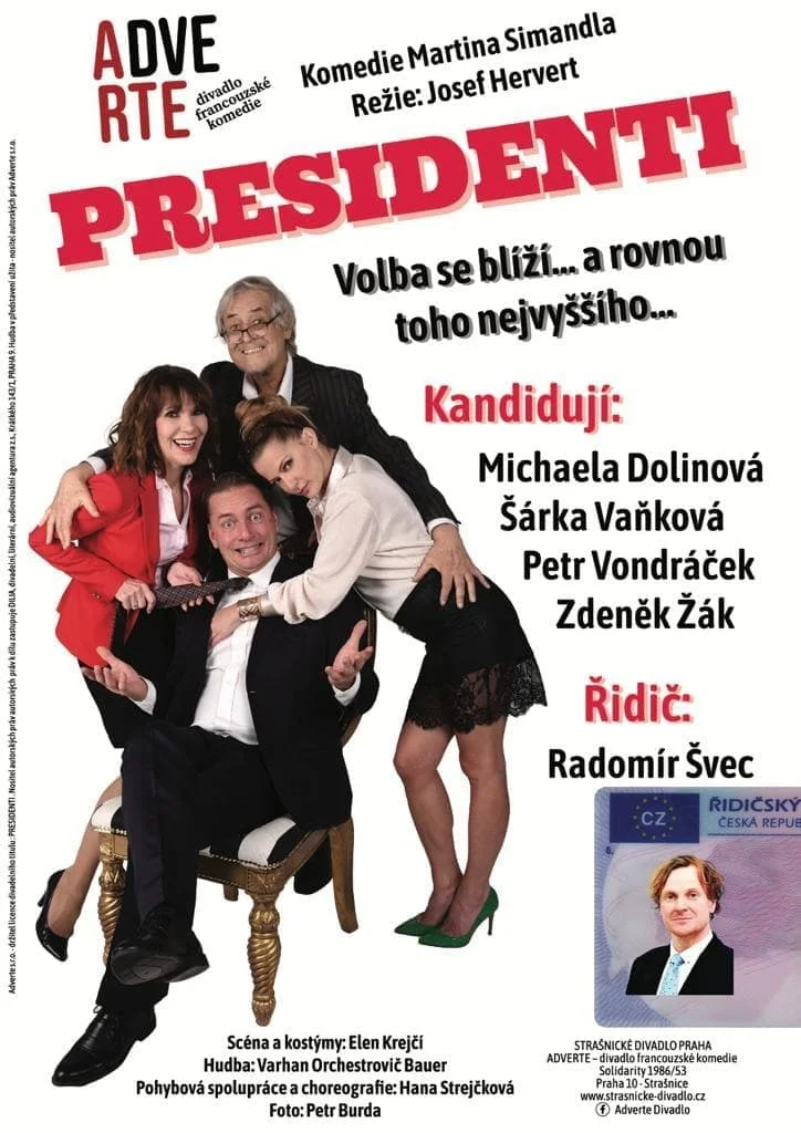 Představení Presidenti aneb sex, drogy a trampoty ve Strašnickém divadle