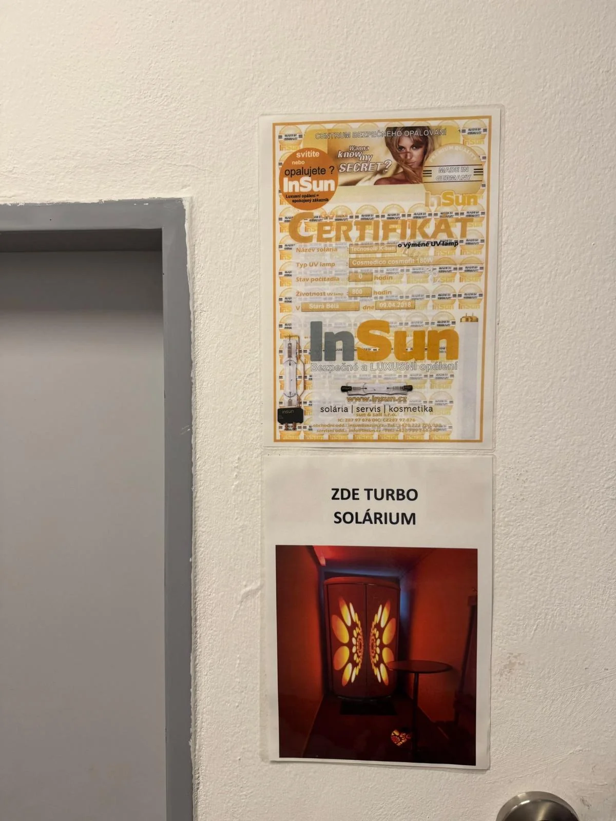 10 nebo 15 min. solária ve stoje ve fitness centru ve Staré Bělé