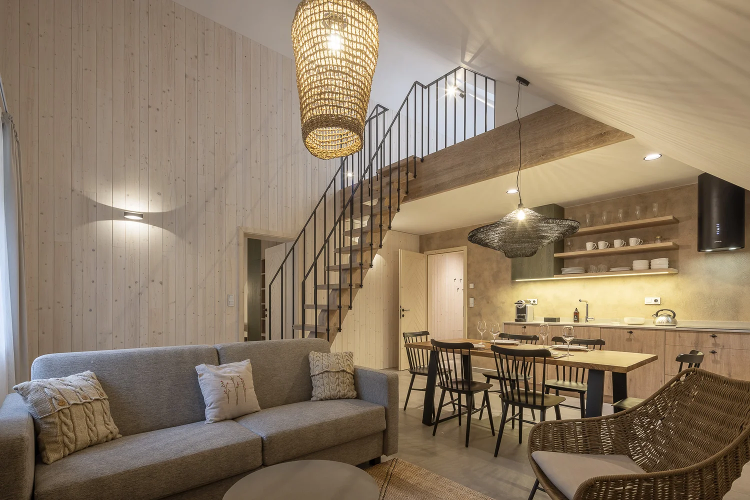 Luxusní dovolená v Jizerských horách: moderní apartmány až pro 7 osob, snídaně, privátní wellness