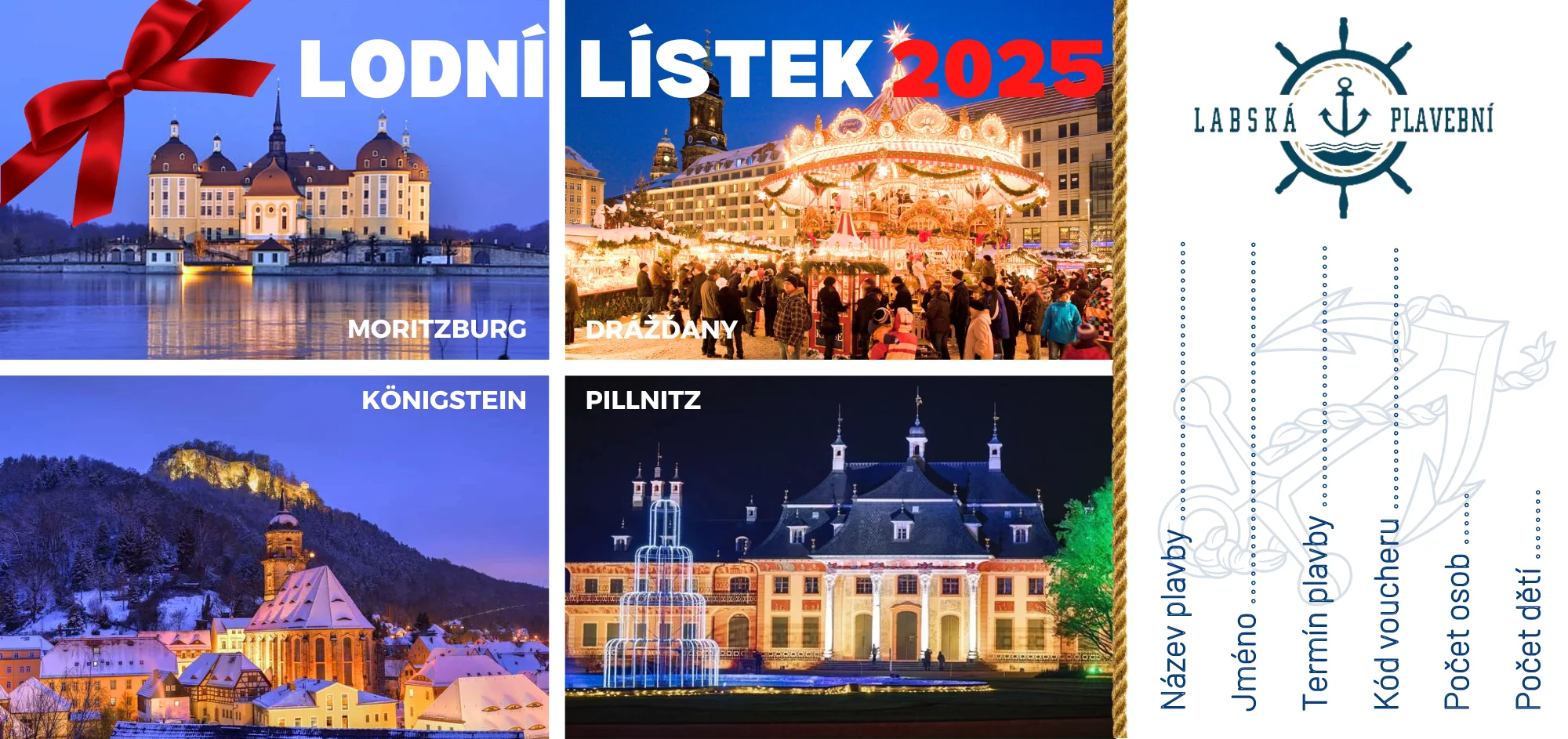 Adventní plavba na vánoční trhy do historických Drážďan, s obědem a průvodcem po celý den, autobusem zpět