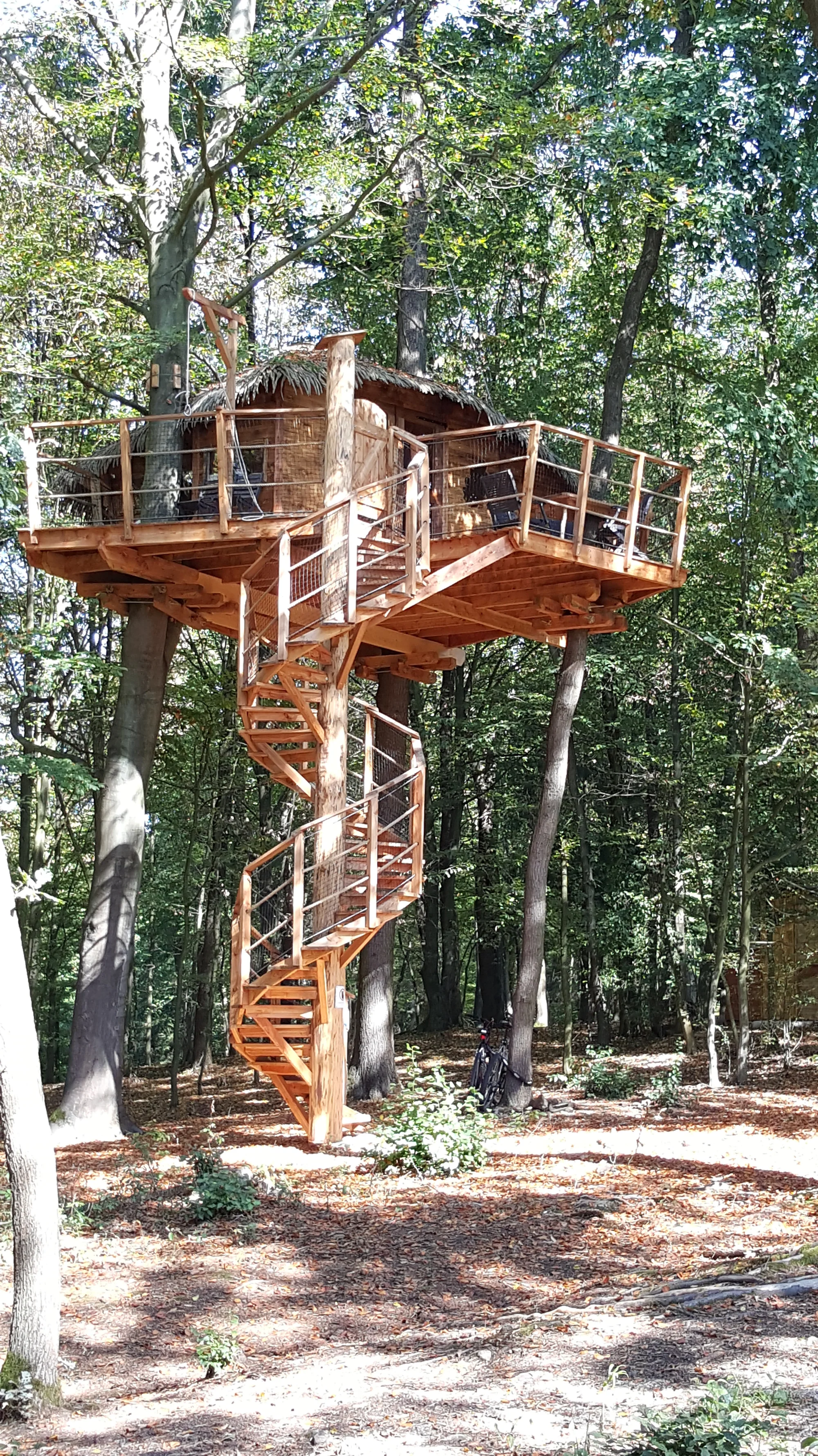 Romantický treehouse na Sázavě: plný minibar, možnost snídaně a božský výhled