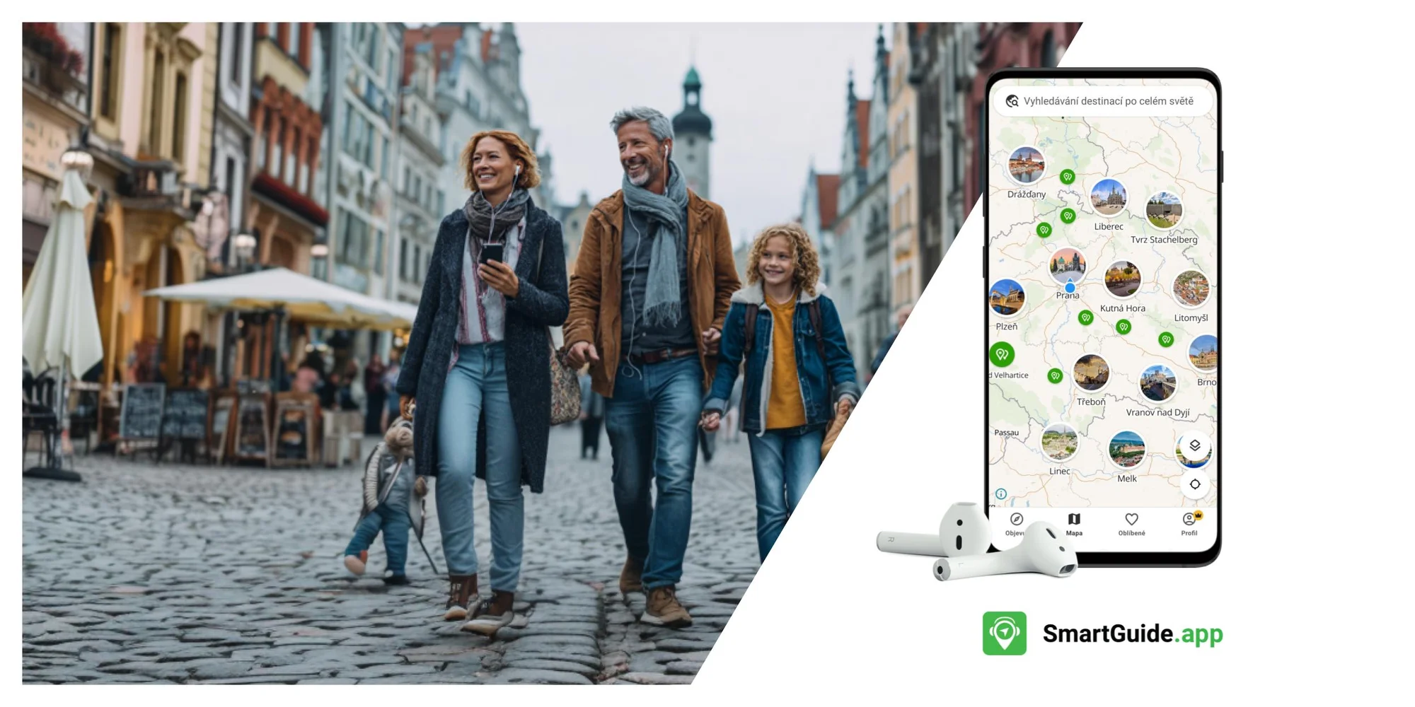 Premium členství v cestovatelské aplikaci SmartGuide: měsíc či rok