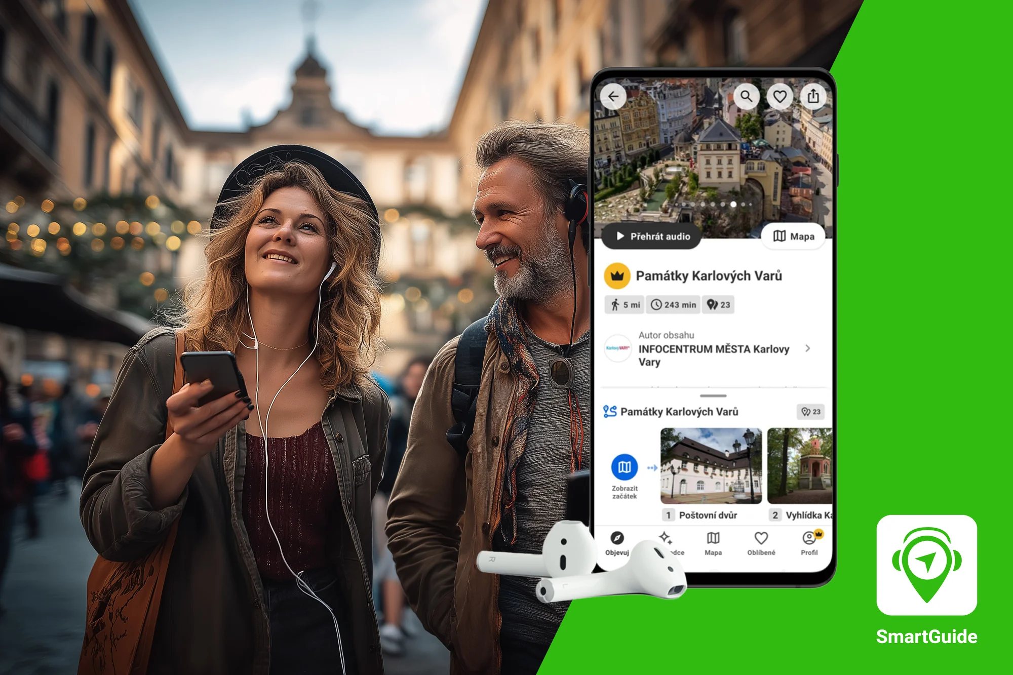 Premium členství v cestovatelské aplikaci SmartGuide: měsíc či rok