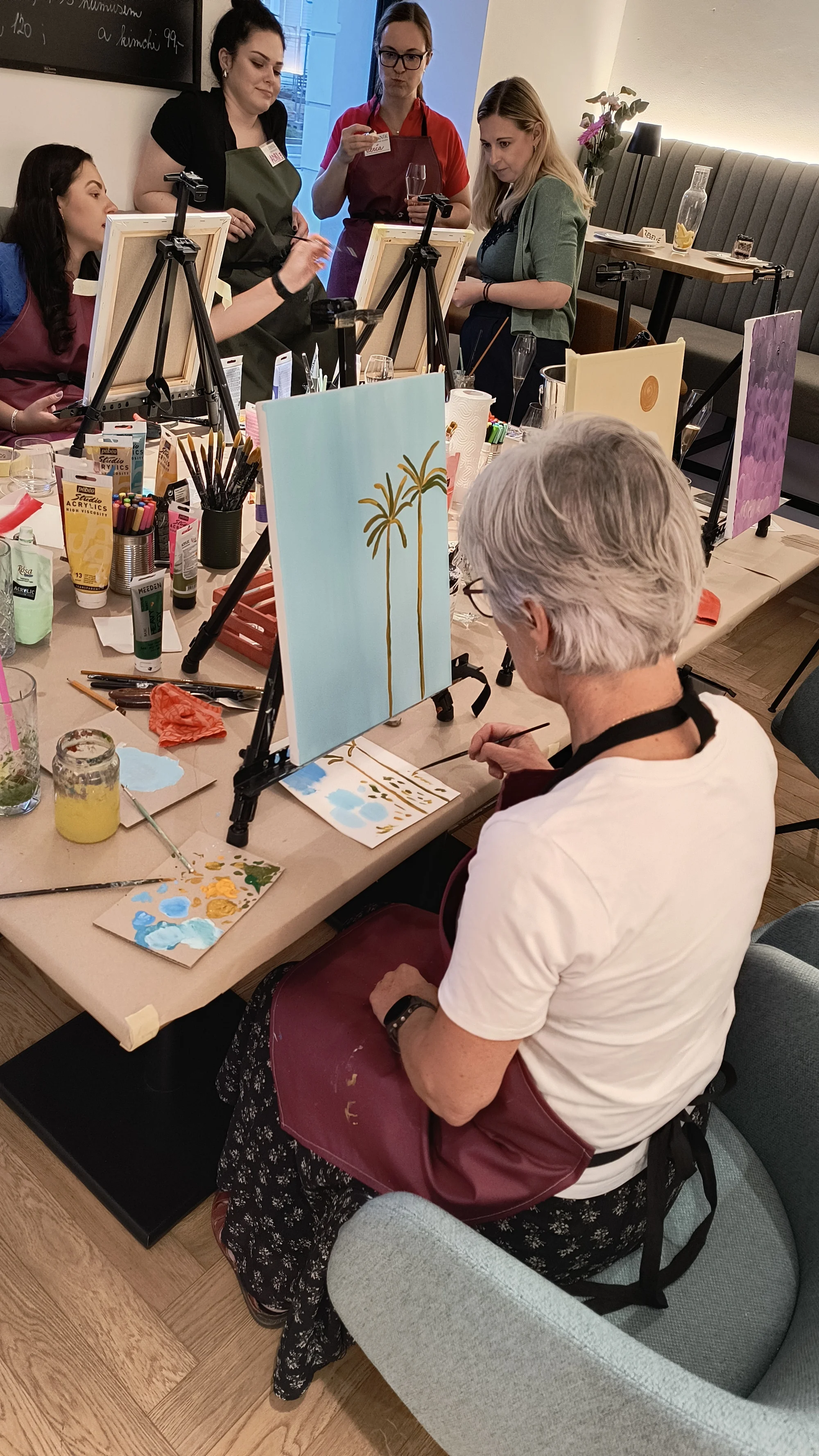 Tříhodinový workshop malování s brunchem pro 1 nebo 2 osoby