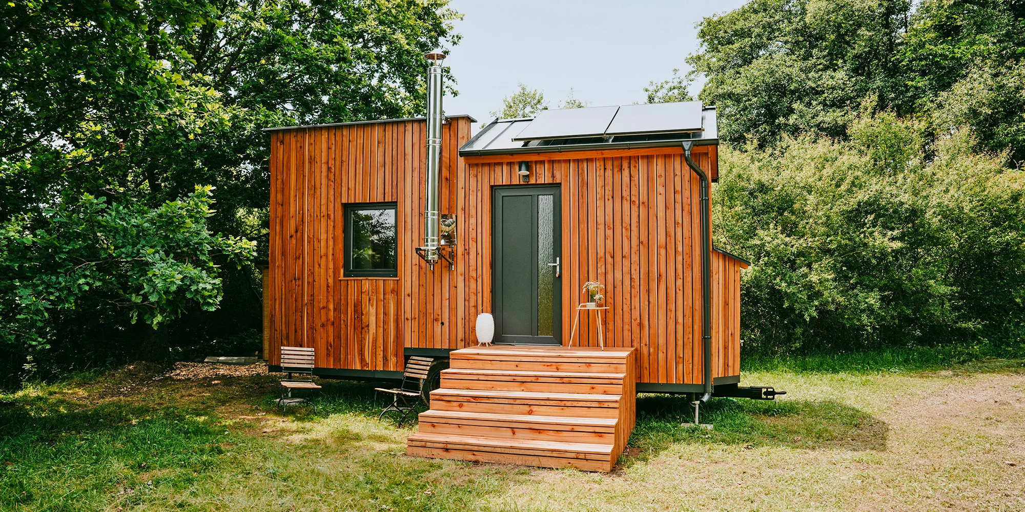 Vybavený tiny house na kraji Šumavy pro dvě osoby s venkovním posezením