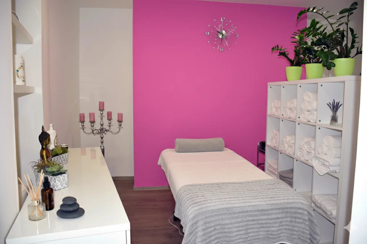 Sůl Fudu s vysokým obsahem hořčíku: peeling zad s masáží nebo masáž trapézů, zad a nohou