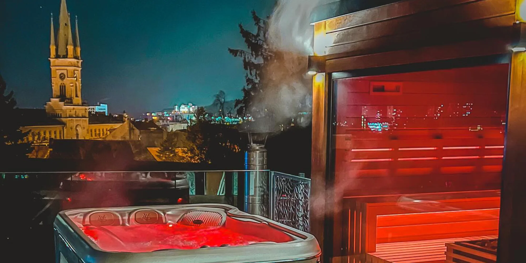 Romantický pobyt v Nitře s privátním wellness na střeše s výhledem na město a snídaní