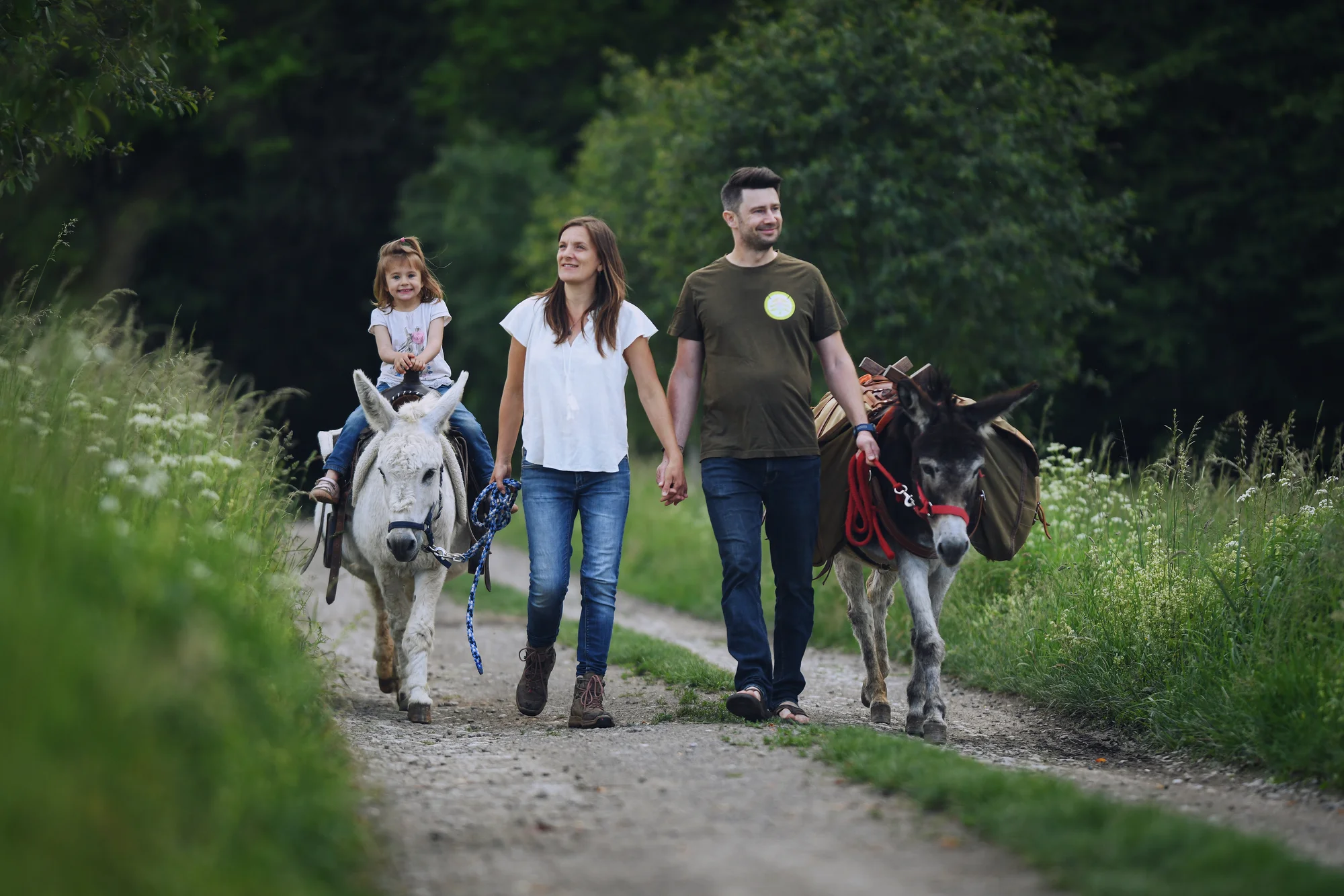 Rodinná návštěva Oslí stezky: prohlídka farmy, trail park a svezení pro děti i túra s piknikem