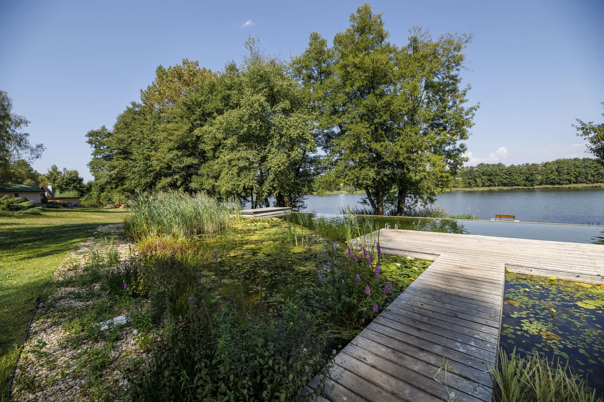 Útulné chatky u rybníka na úpatí Orlických hor pro pár i rodinu: jídlo, sauny a biotop