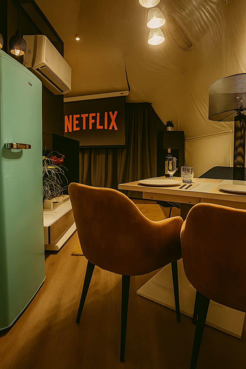 Pobyt ve Špindlerově Mlýně: moderní glampingový stan i privátní infrasauna