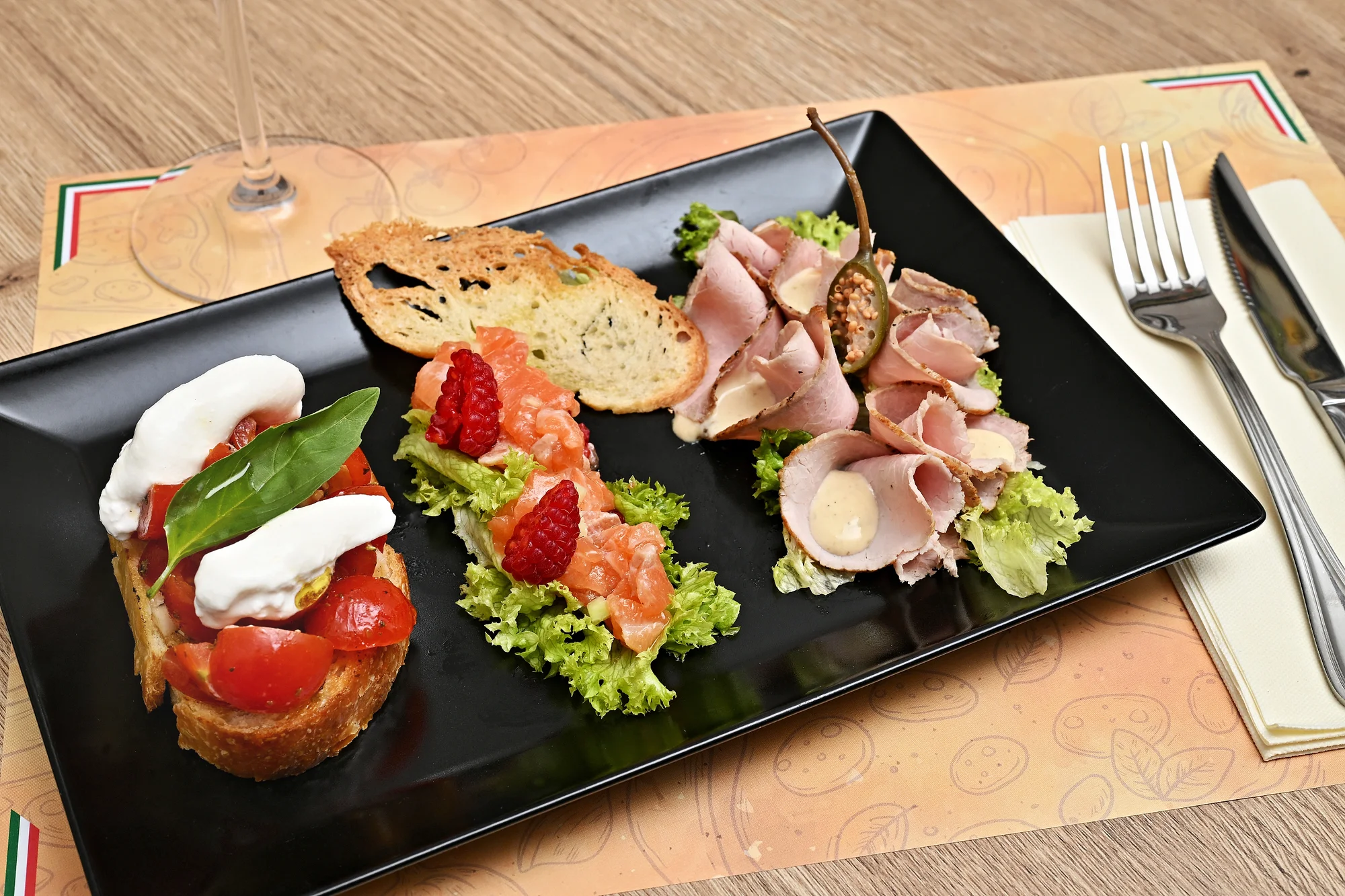 Italské degustační menu u Staroměstského náměstí pro 1 nebo 2 osoby