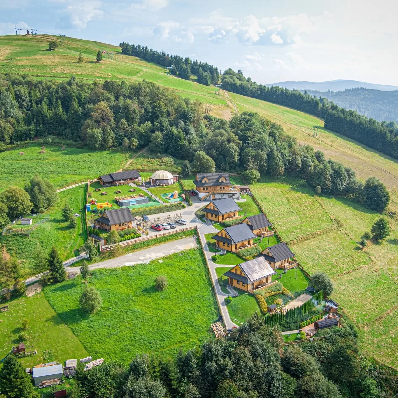 Srubové chatky až pro 8 osob, 10min. od sjezdovky Złoty Groń