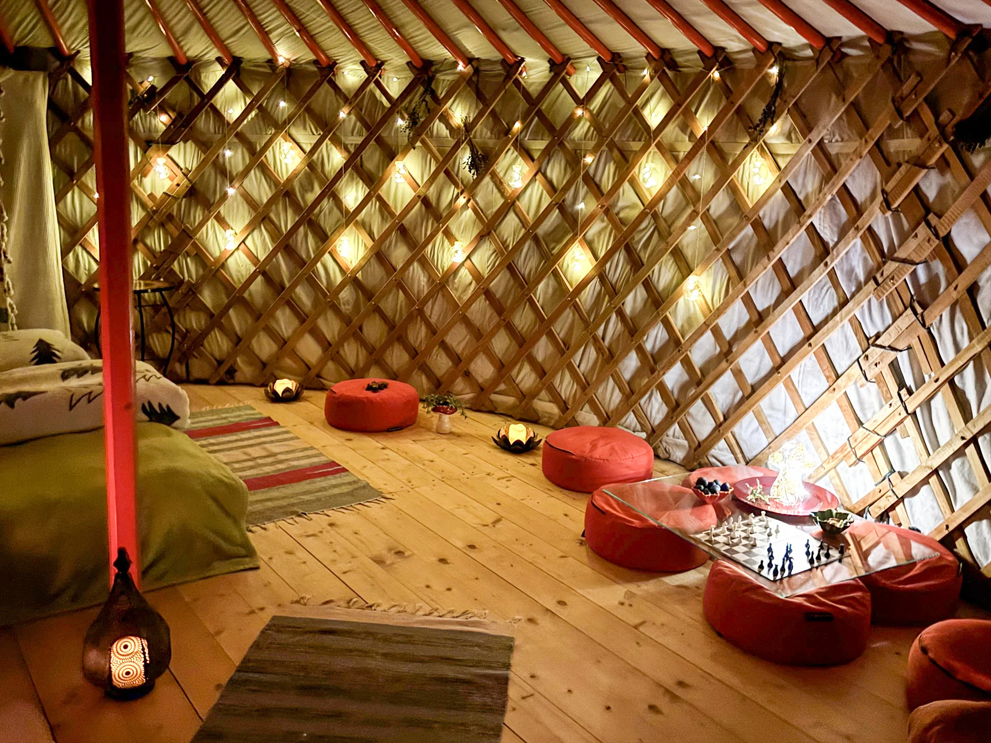 Stylová jurta nedaleko Blaníku s možností snídaně pro dva i rodinu