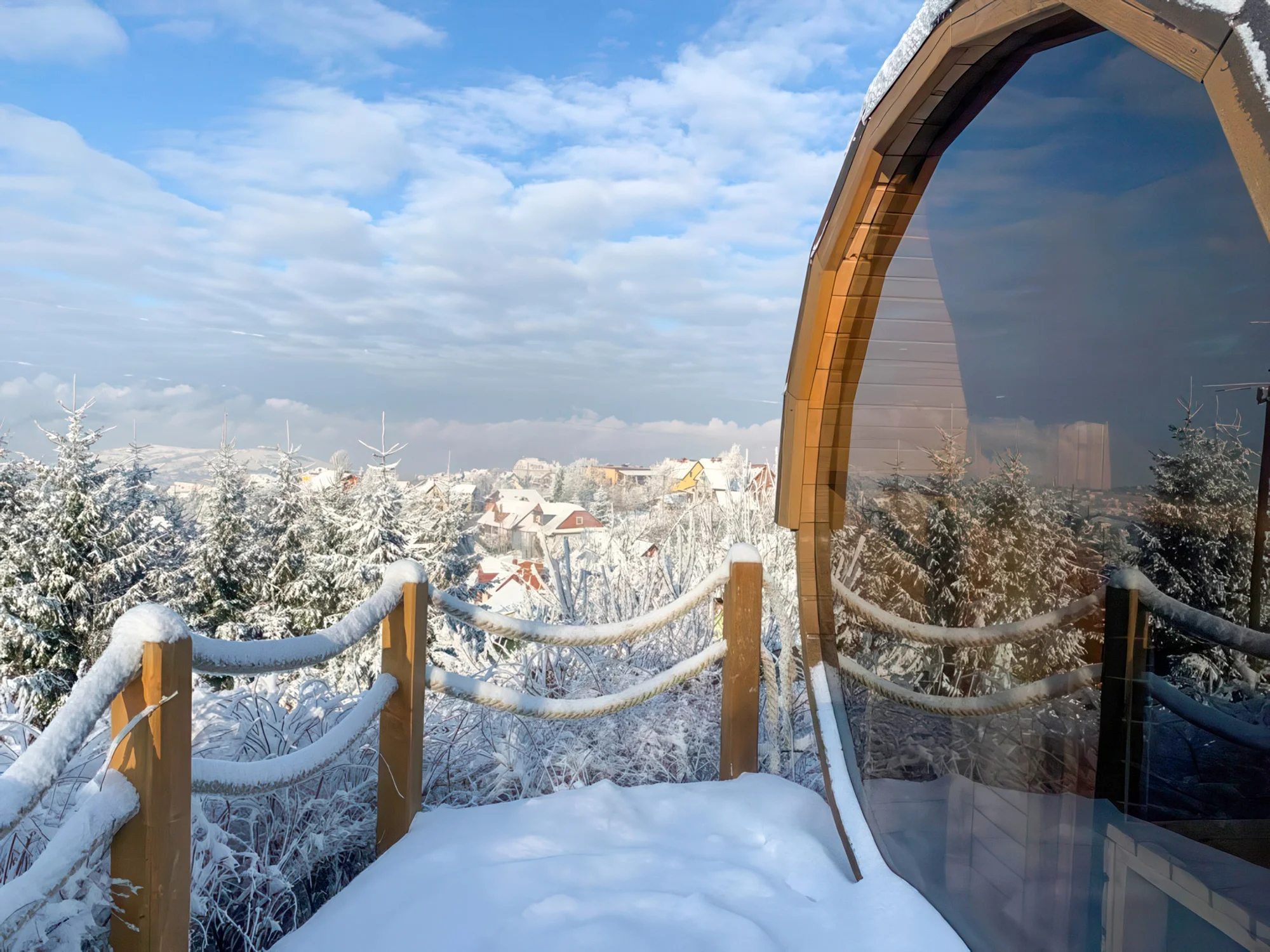 Srubové chatky až pro 8 osob, 10min. od sjezdovky Złoty Groń