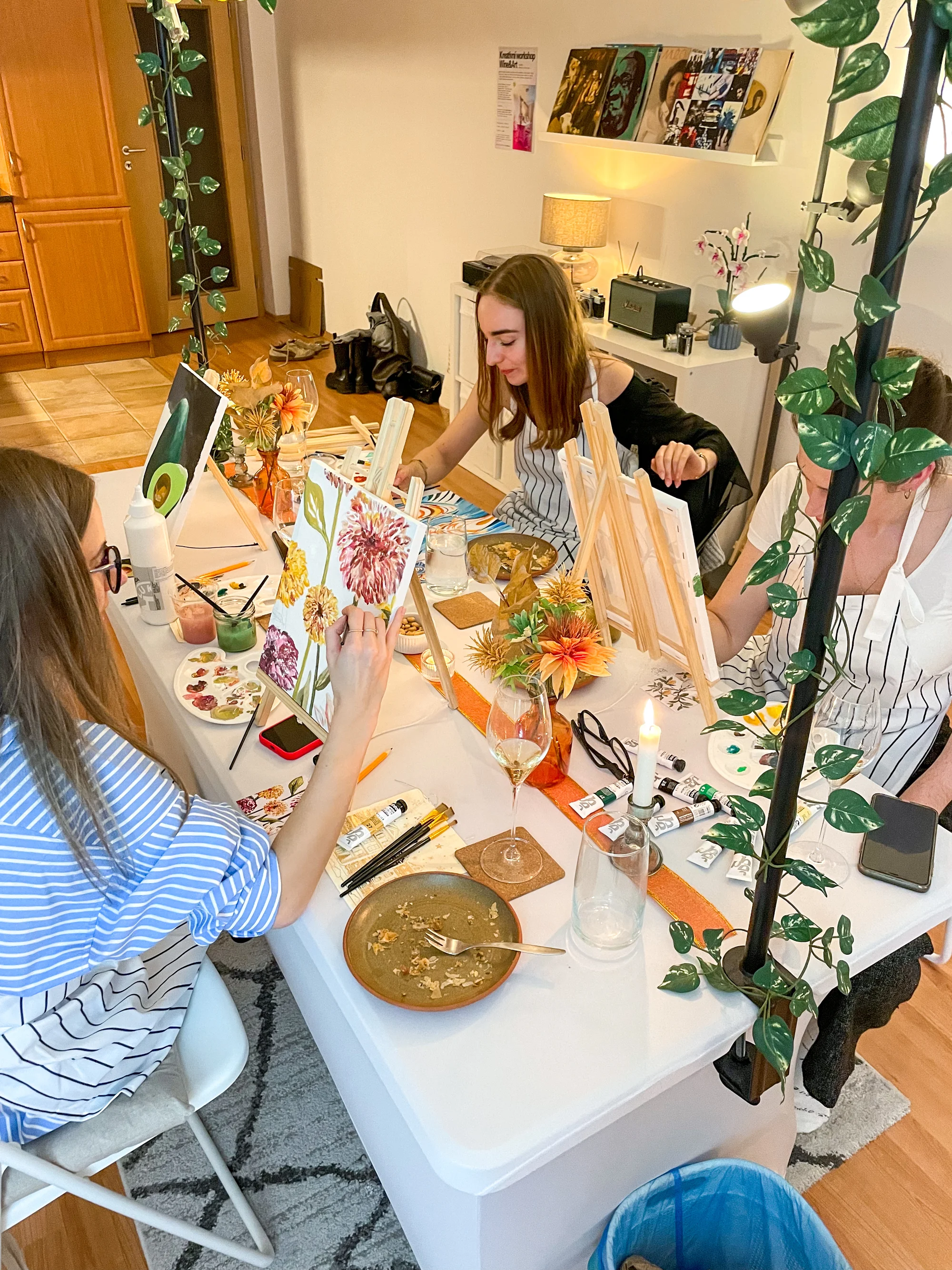 Kreativní workshop pro 1-2 osoby vč. občerstvení, degustace vín a pomůcek