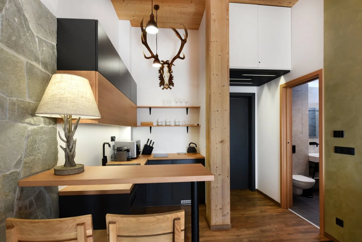 Apartmány ve Vysokých Tatrách s kuchyní a oddělenou ložnicí