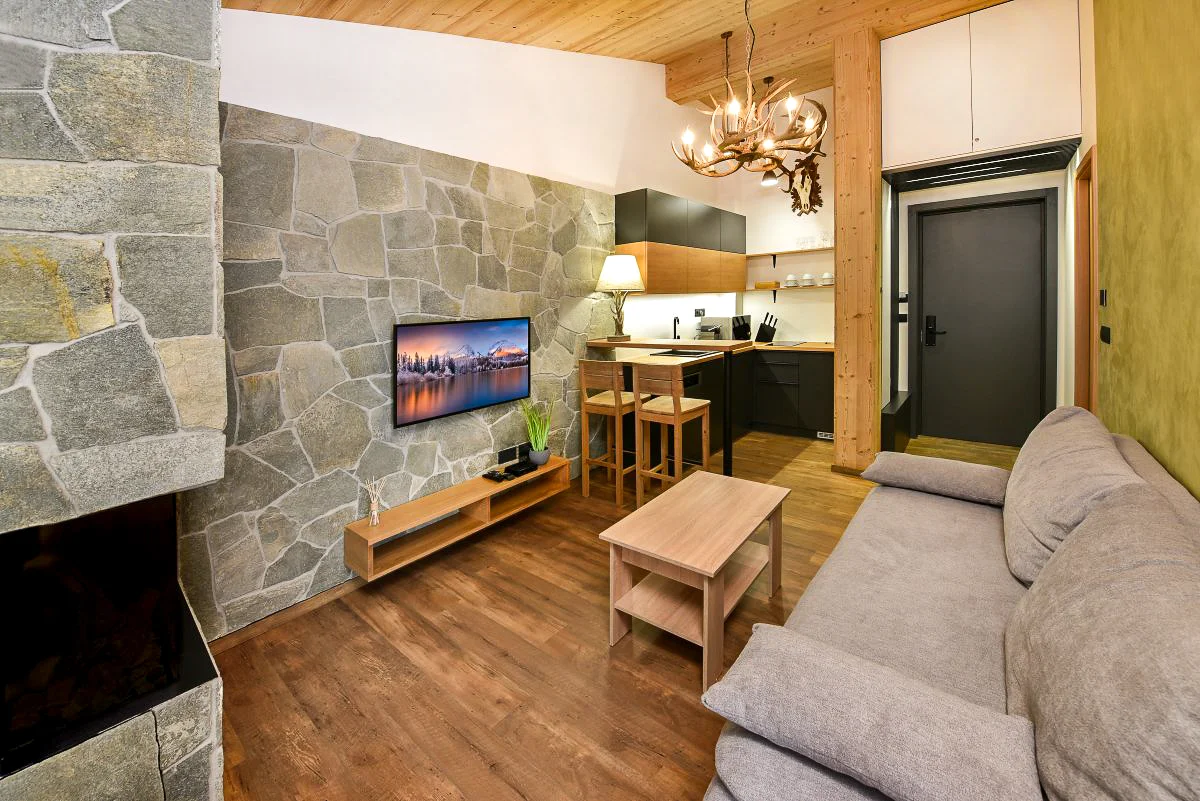 Apartmány ve Vysokých Tatrách s kuchyní a oddělenou ložnicí