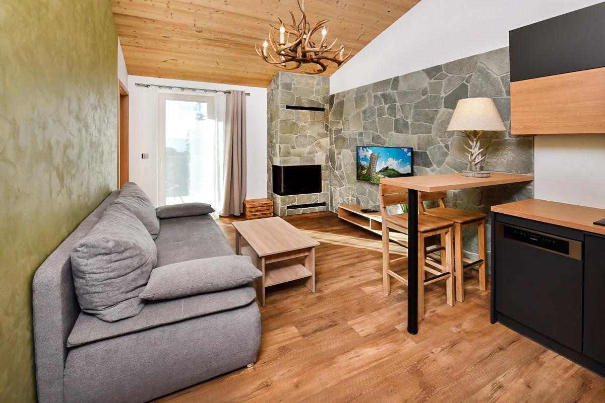 Apartmány ve Vysokých Tatrách s kuchyní a oddělenou ložnicí