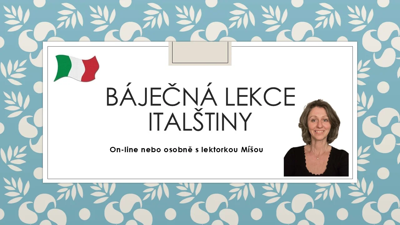 Individuální lekce italštiny on-line či osobně v Olomouci