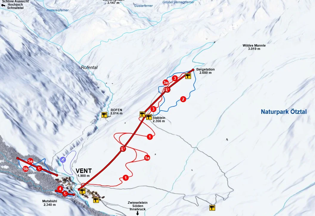 Zima v Ötztalských Alpách: polopenze, skiareál Vent jen 500 m od hotelu i skibus do Söldenu a možnost zakoupení skipasu