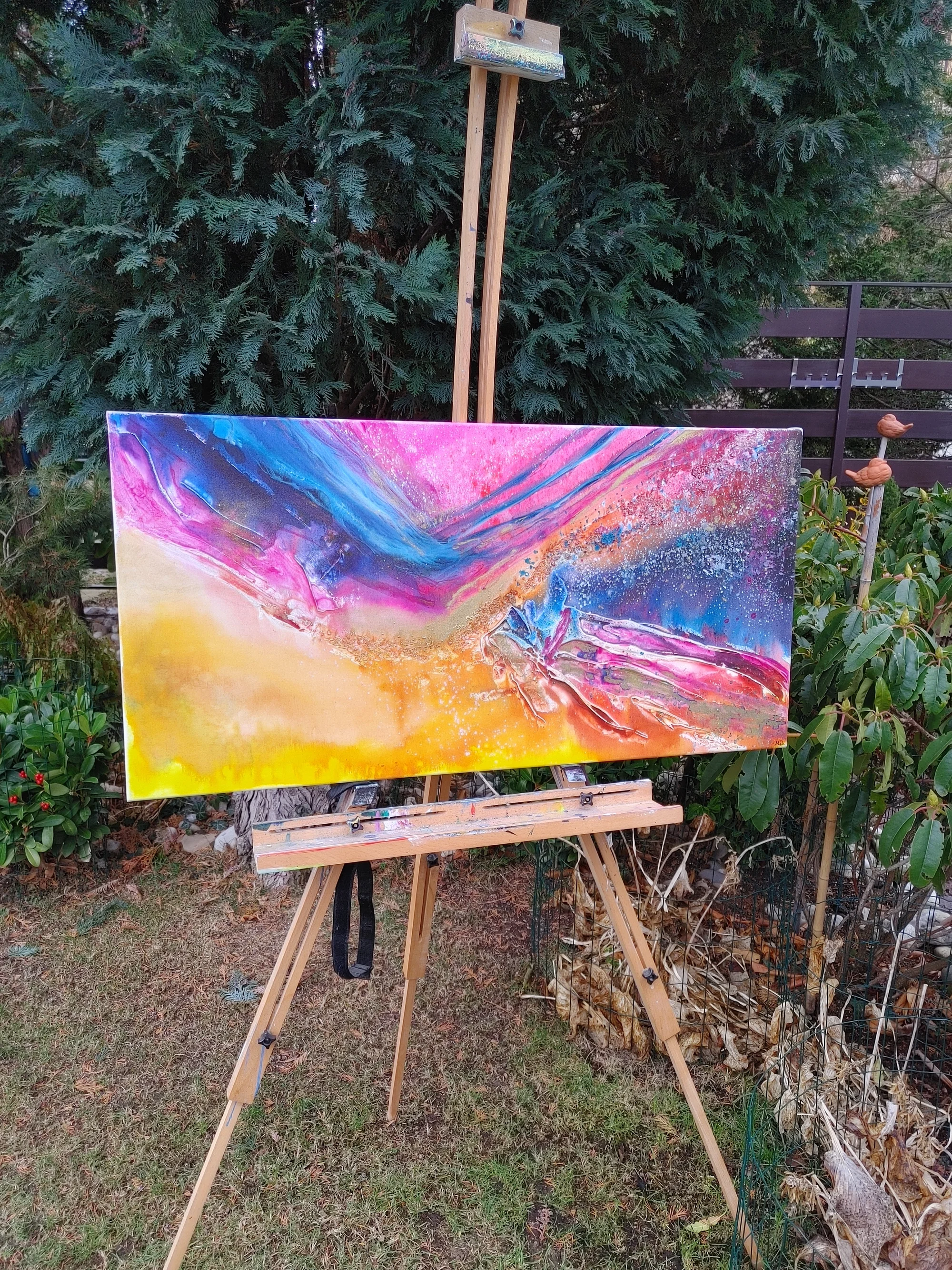 Zážitková malba obrazu: skupinová či individuální tvorba vybranou technikou