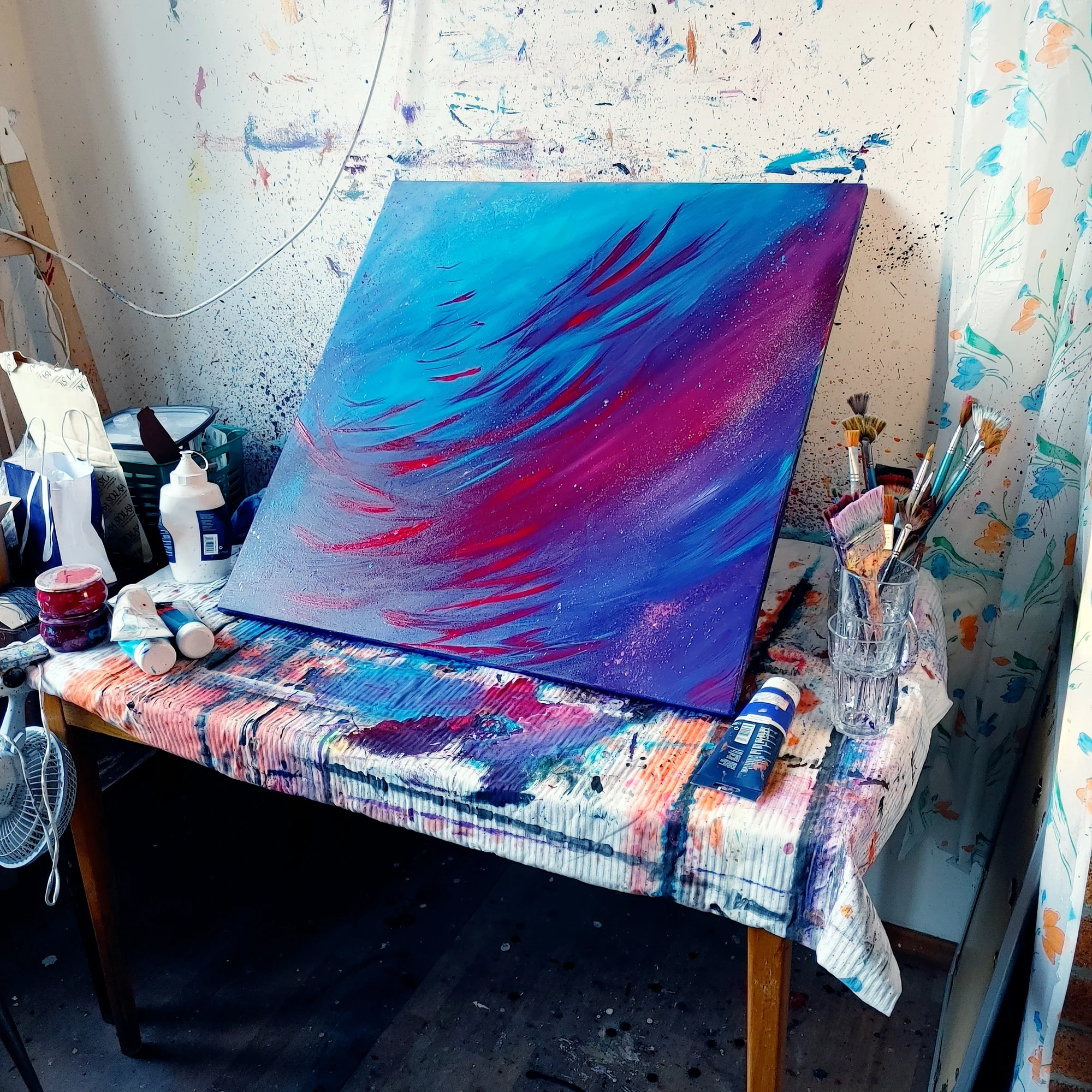 Zážitková malba obrazu: skupinová či individuální tvorba vybranou technikou