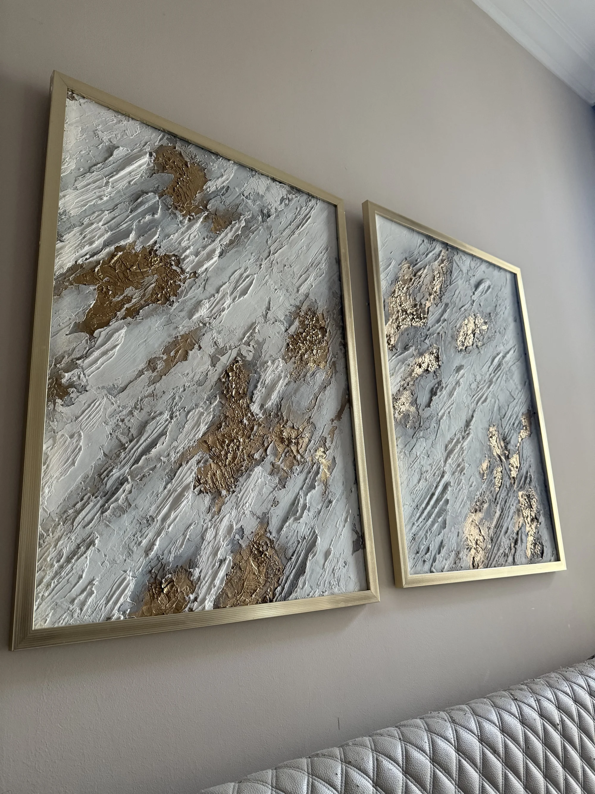 Skupinový kurz výroby strukturovaného obrazu ze stěrky a plátkového zlata