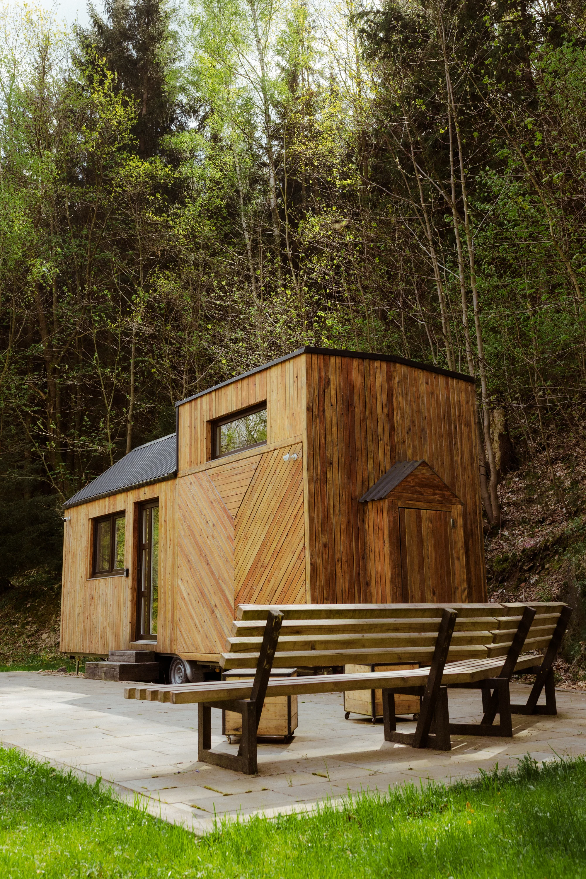 Relax ve Svojanově: tiny house Malý gurmán, vč. finské sauny a možnosti snídaně