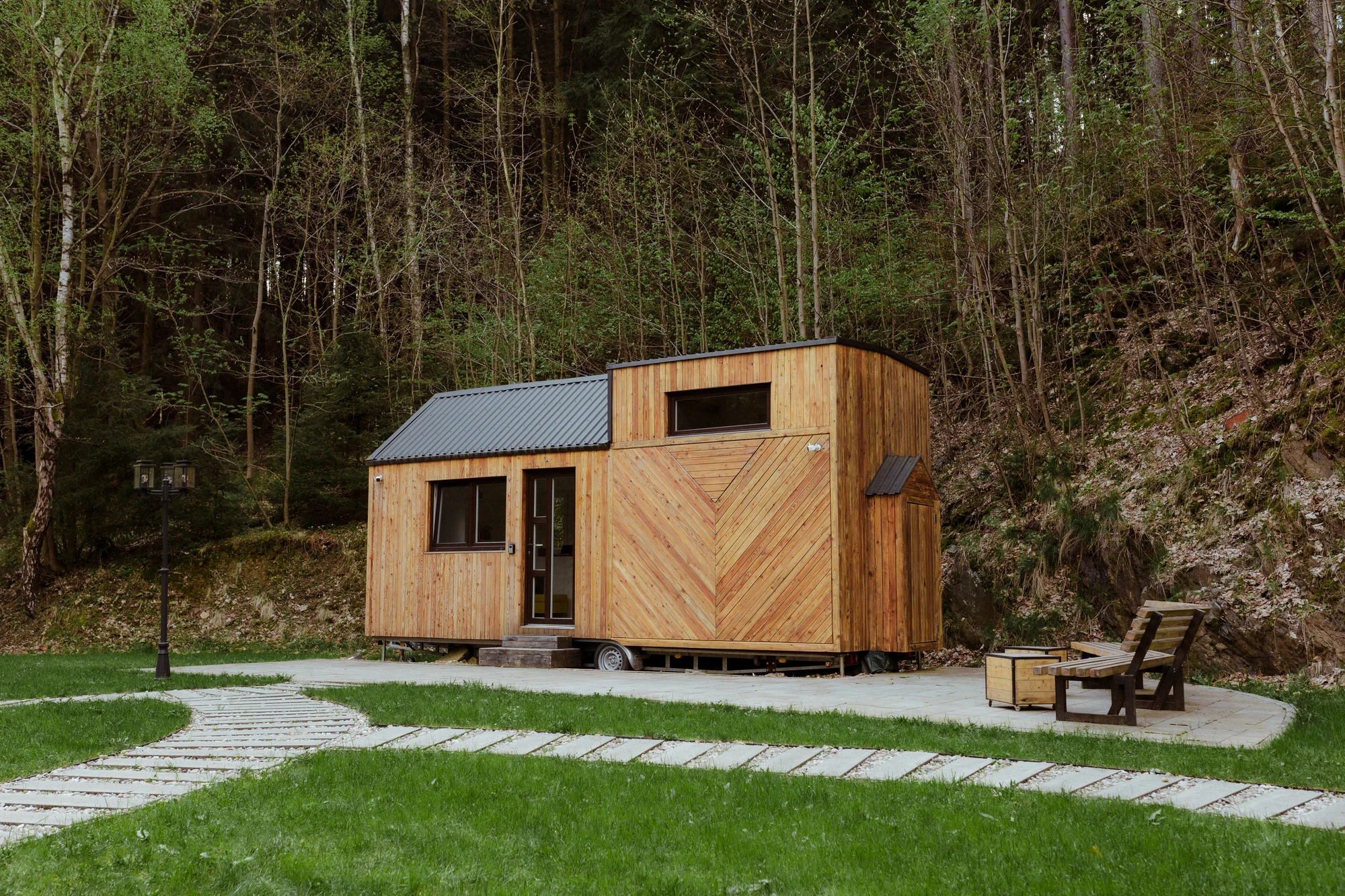 Relax ve Svojanově: tiny house Malý gurmán, vč. finské sauny a možnosti snídaně